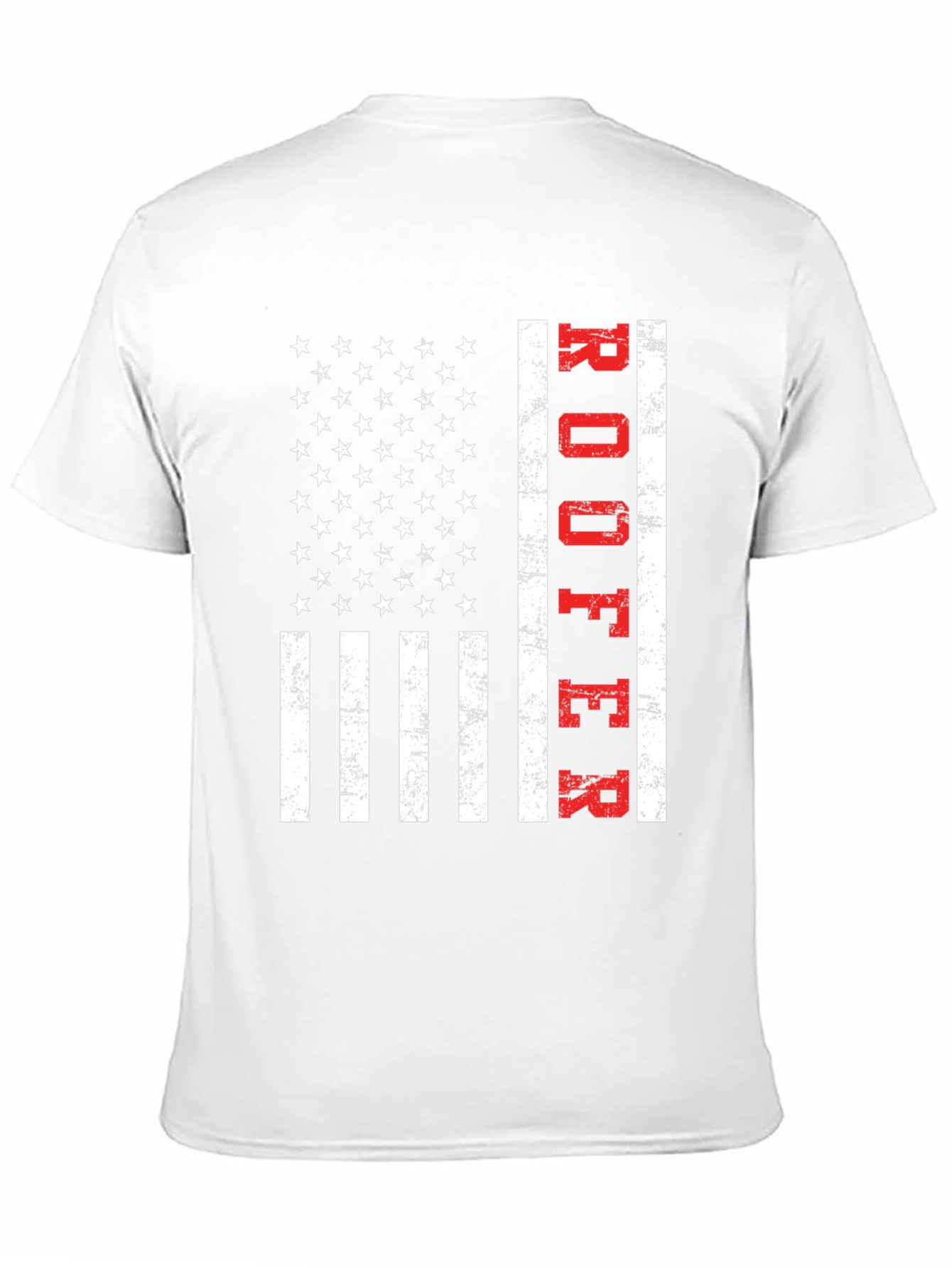 Roofer American Flag T-Shirt Patriotic Job Pride Tee