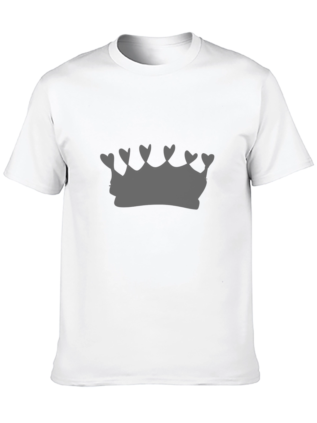 Heart Crown Graphic Tee - Modern Black T-Shirt