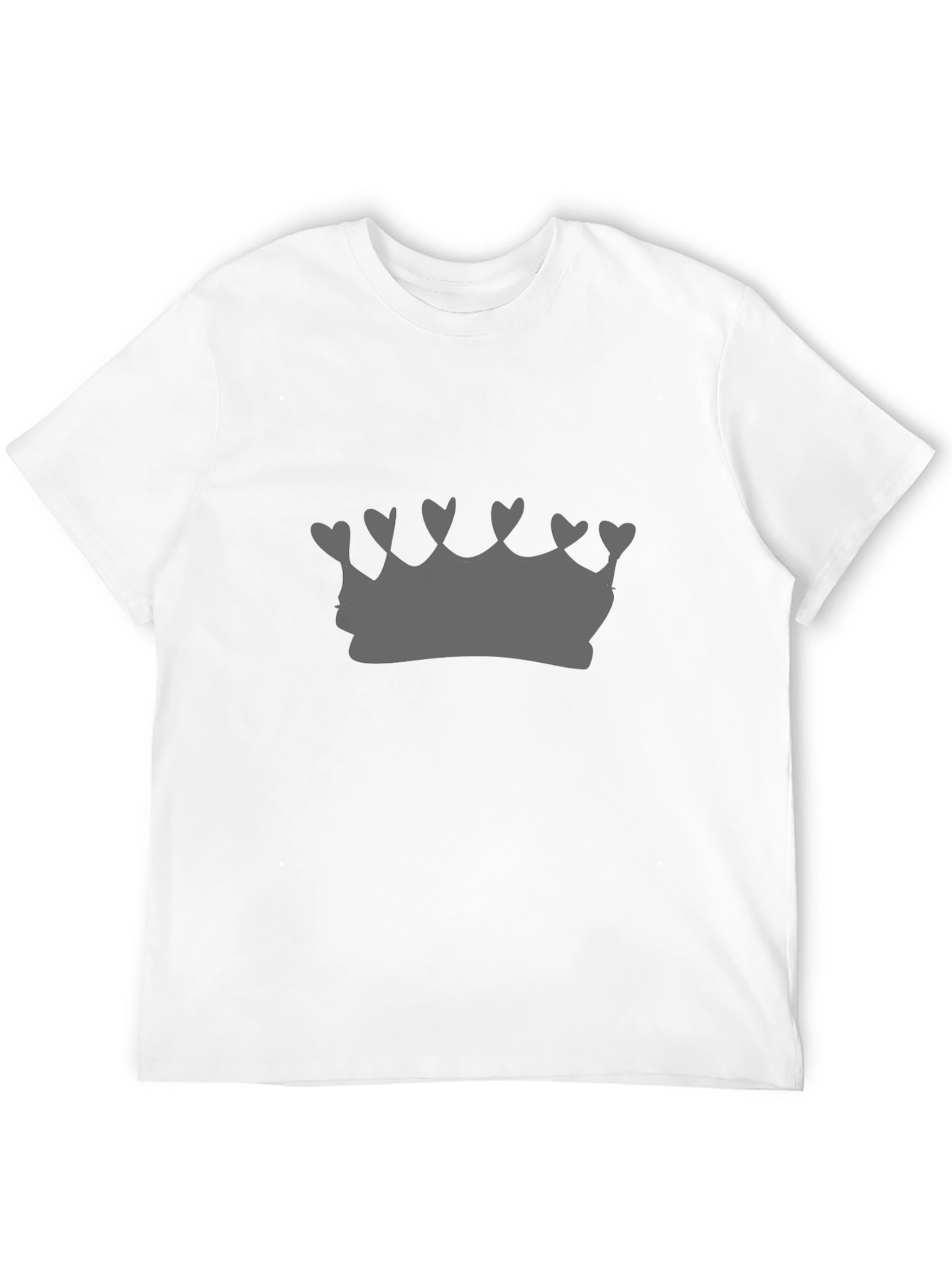 Heart Crown Graphic Tee - Modern Black T-Shirt
