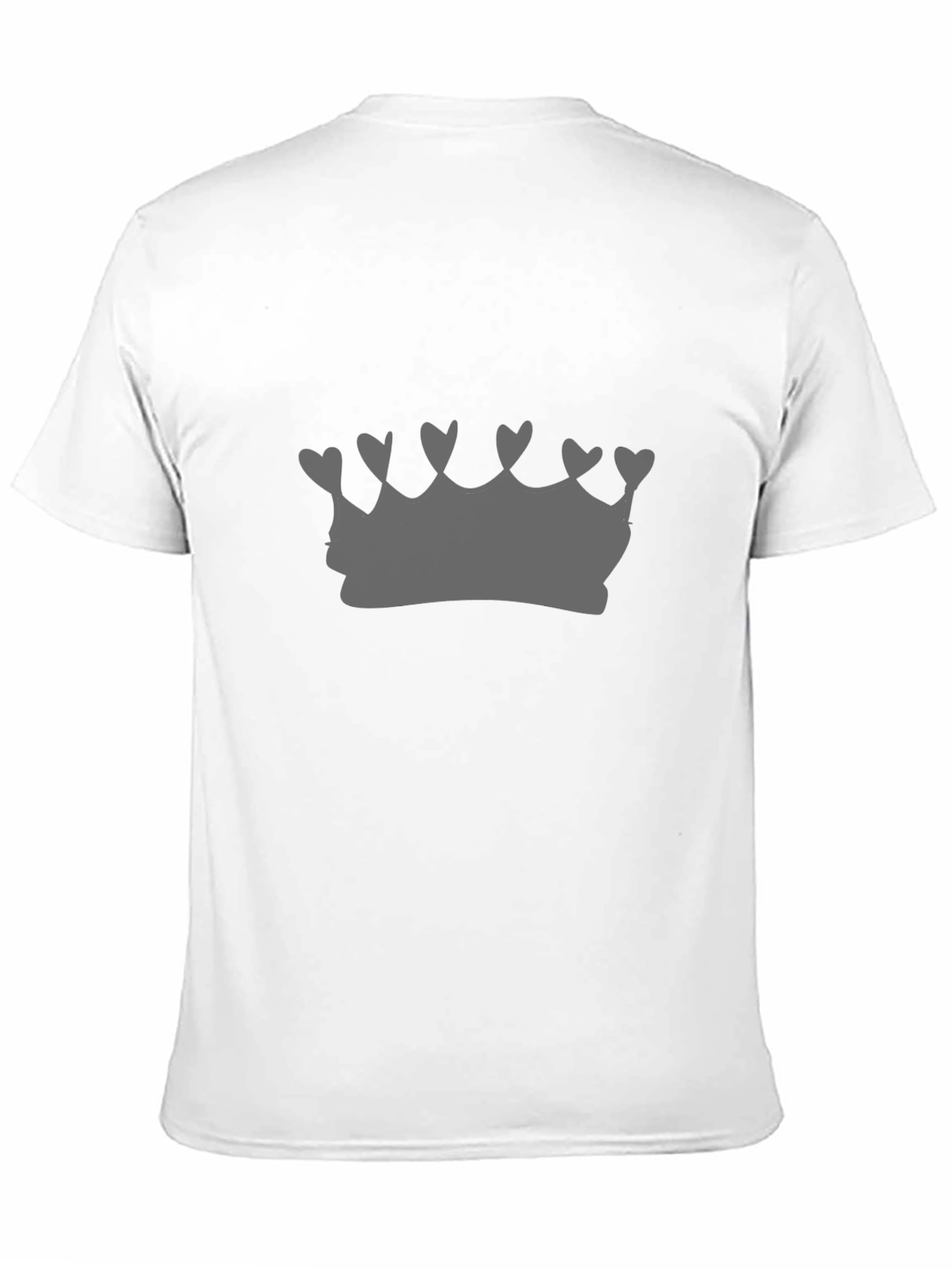 Heart Crown Graphic Tee - Modern Black T-Shirt