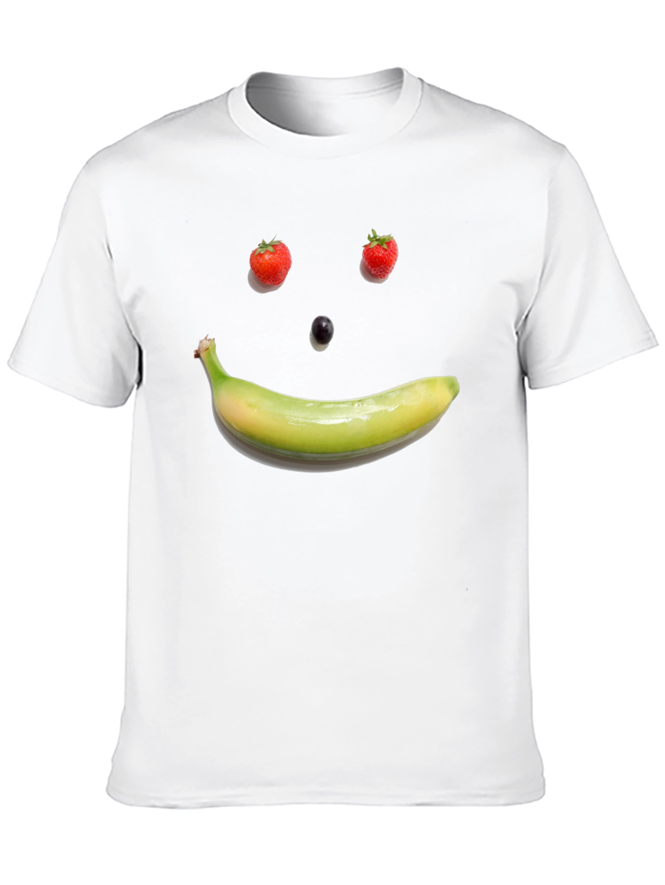 Fruit Face Graphic Tee - Black Cotton T-Shirt