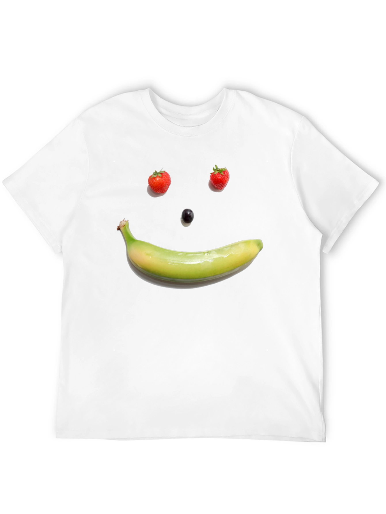 Fruit Face Graphic Tee - Black Cotton T-Shirt