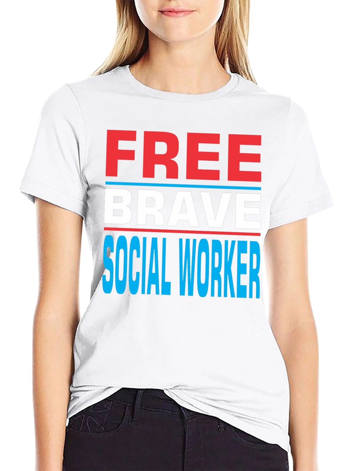 Free Brave Social Worker Graphic Tee