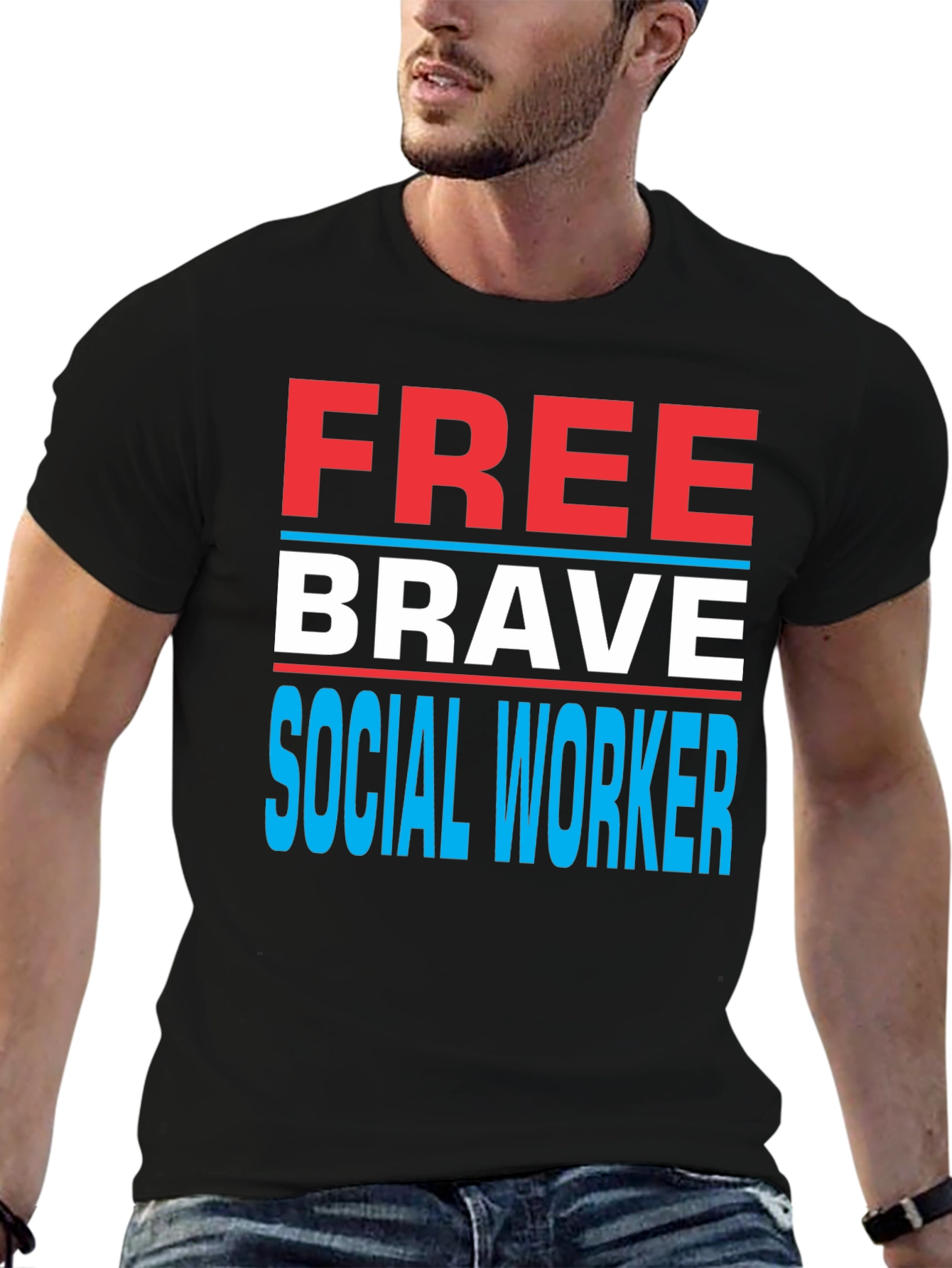 Free Brave Social Worker Graphic Tee
