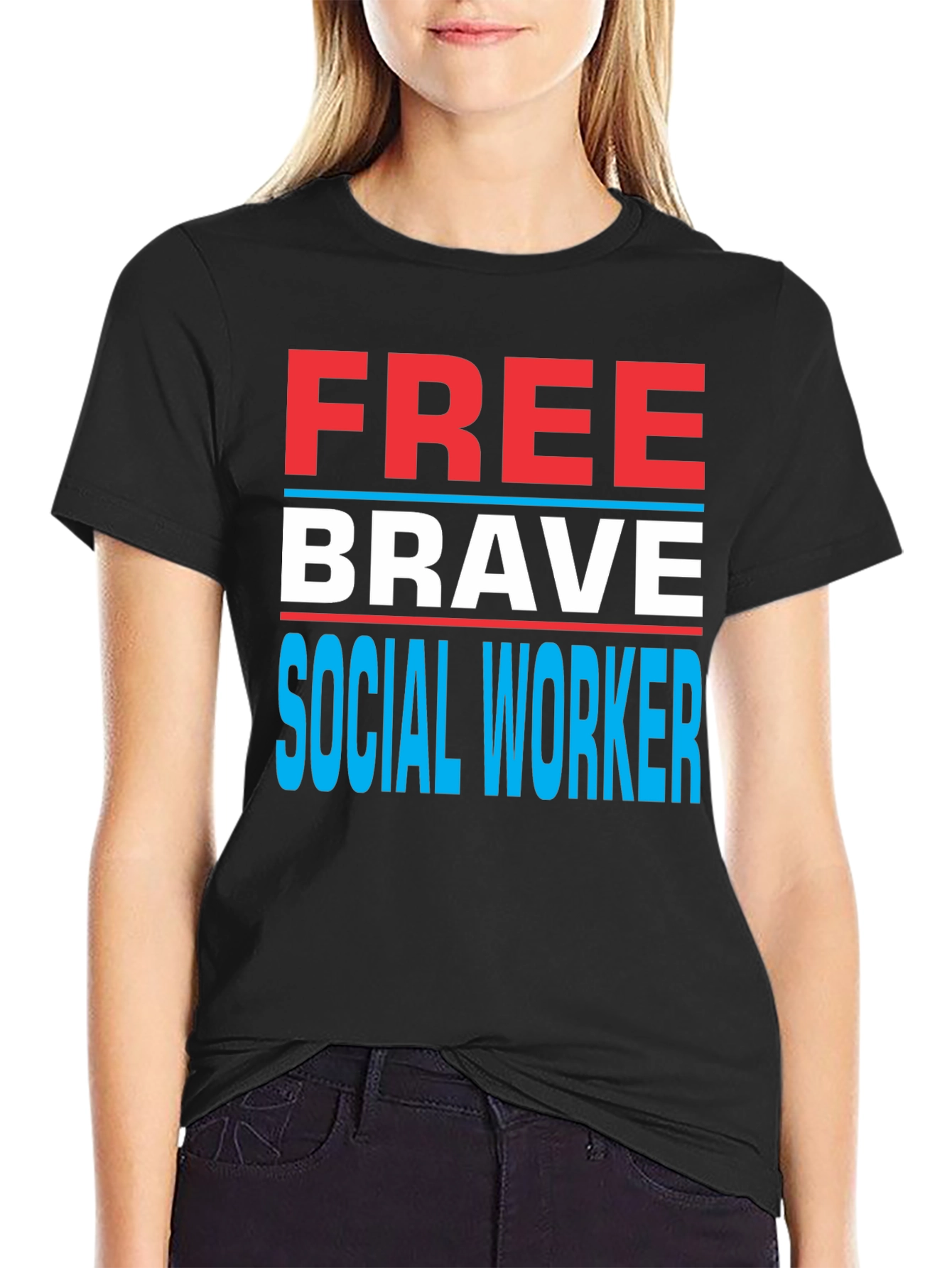 Free Brave Social Worker Graphic Tee