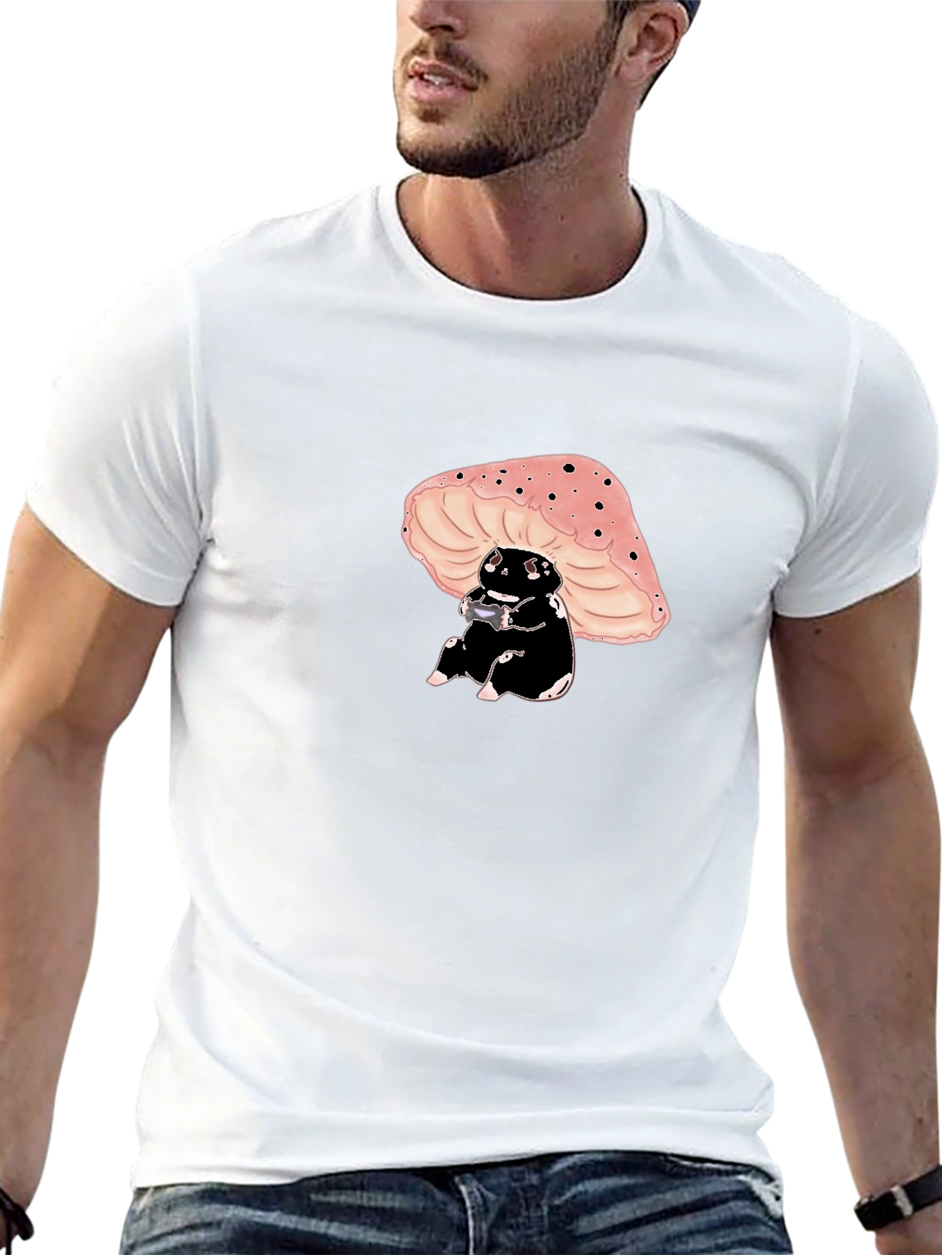 Mushroom Gaming Black T-Shirt