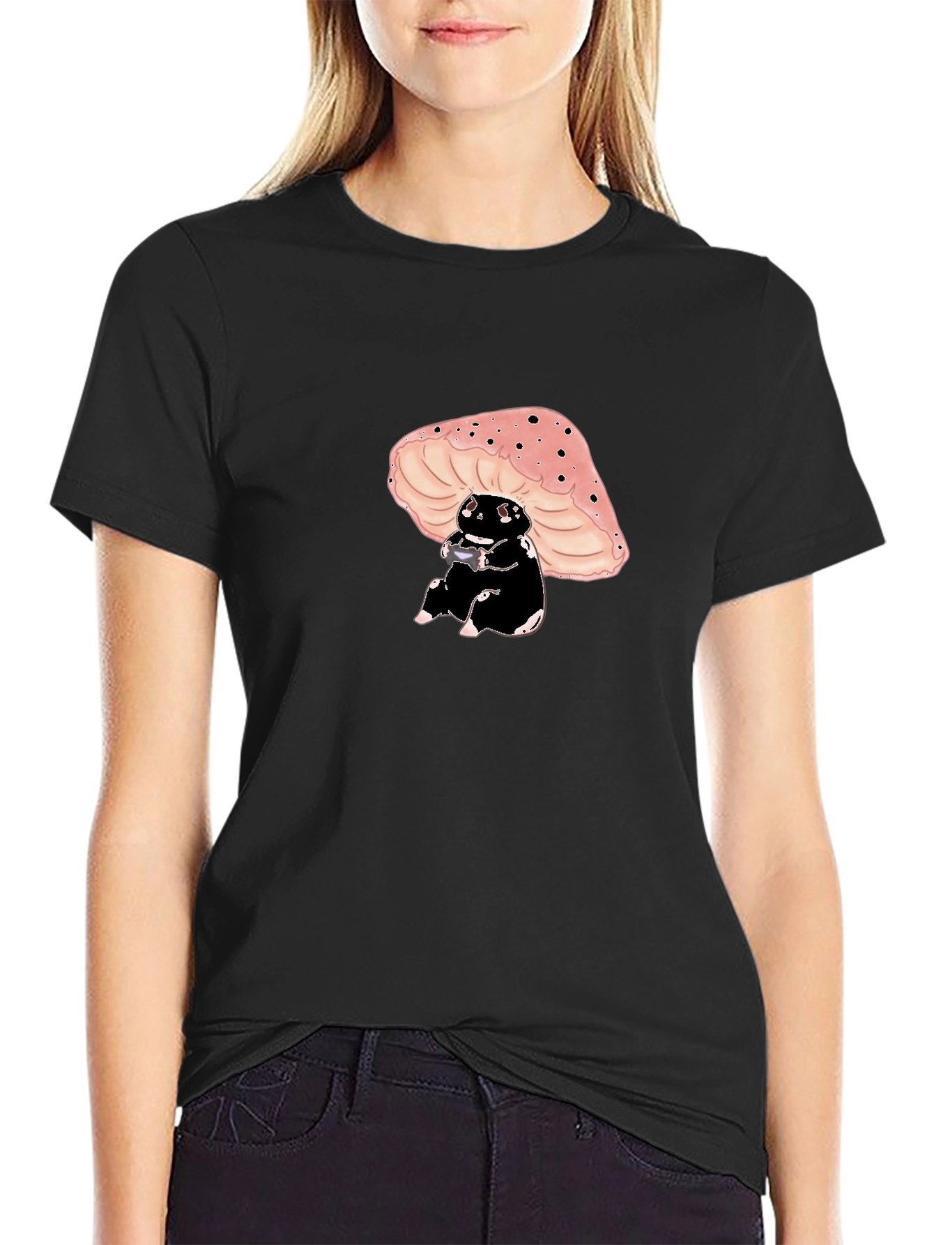 Mushroom Gaming Black T-Shirt