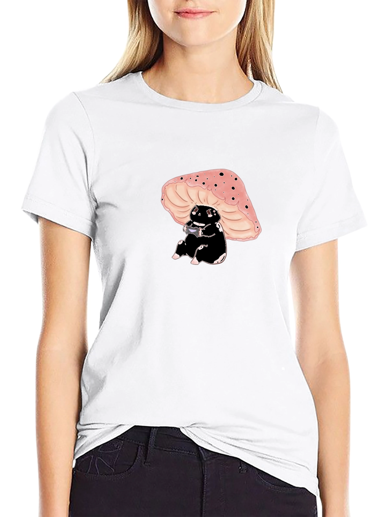 Mushroom Gaming Black T-Shirt