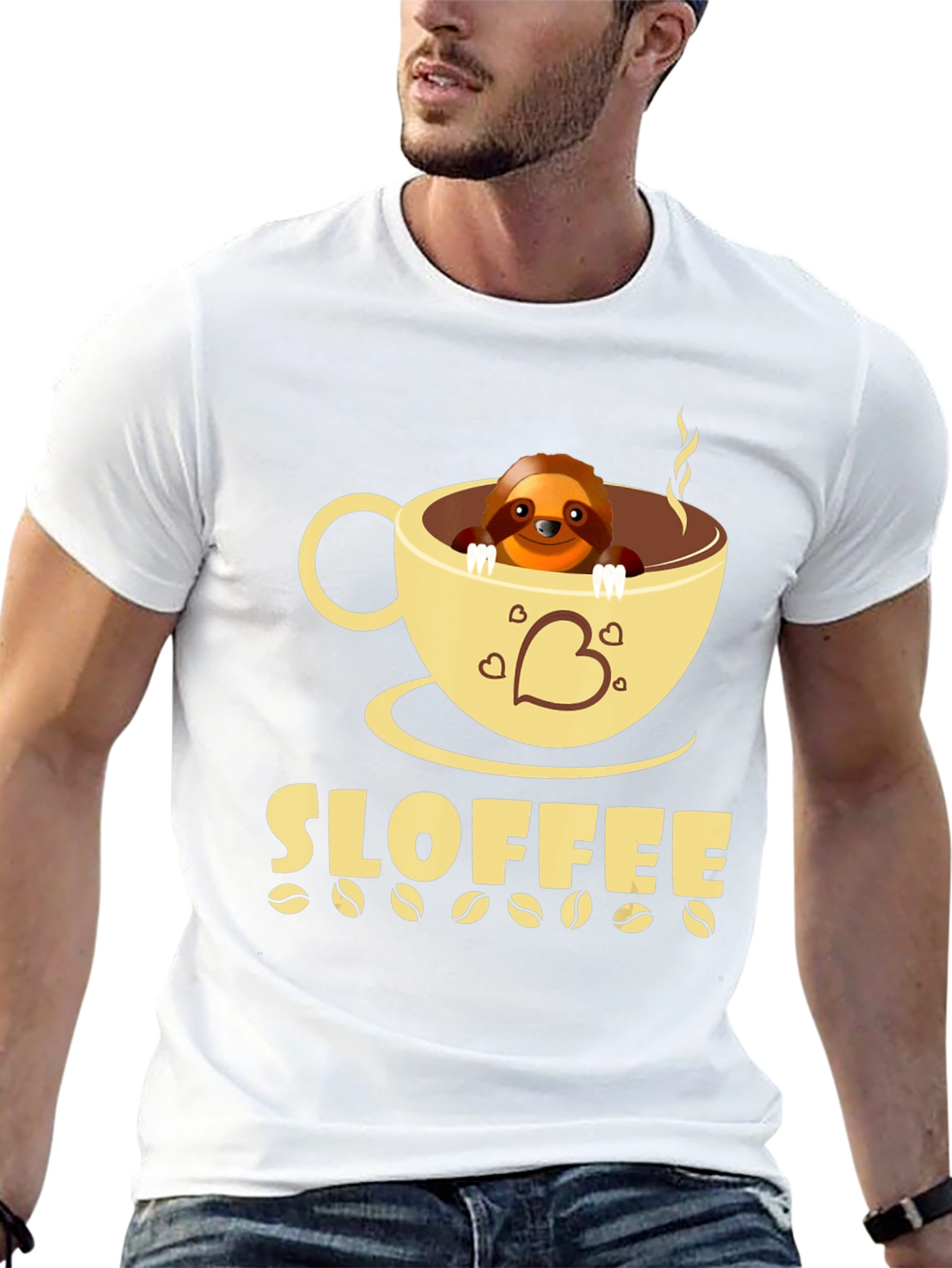 Sloffee Sloth Coffee T-Shirt Cute Animal Tee