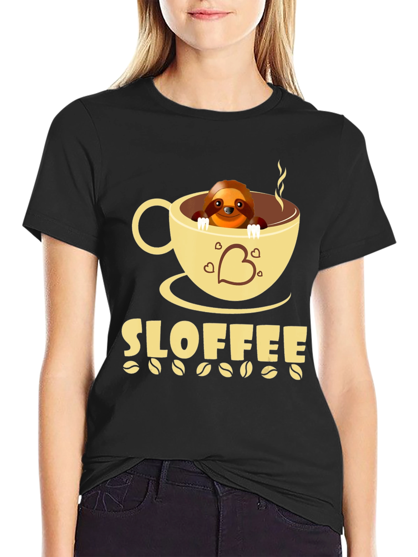 Sloffee Sloth Coffee T-Shirt Cute Animal Tee