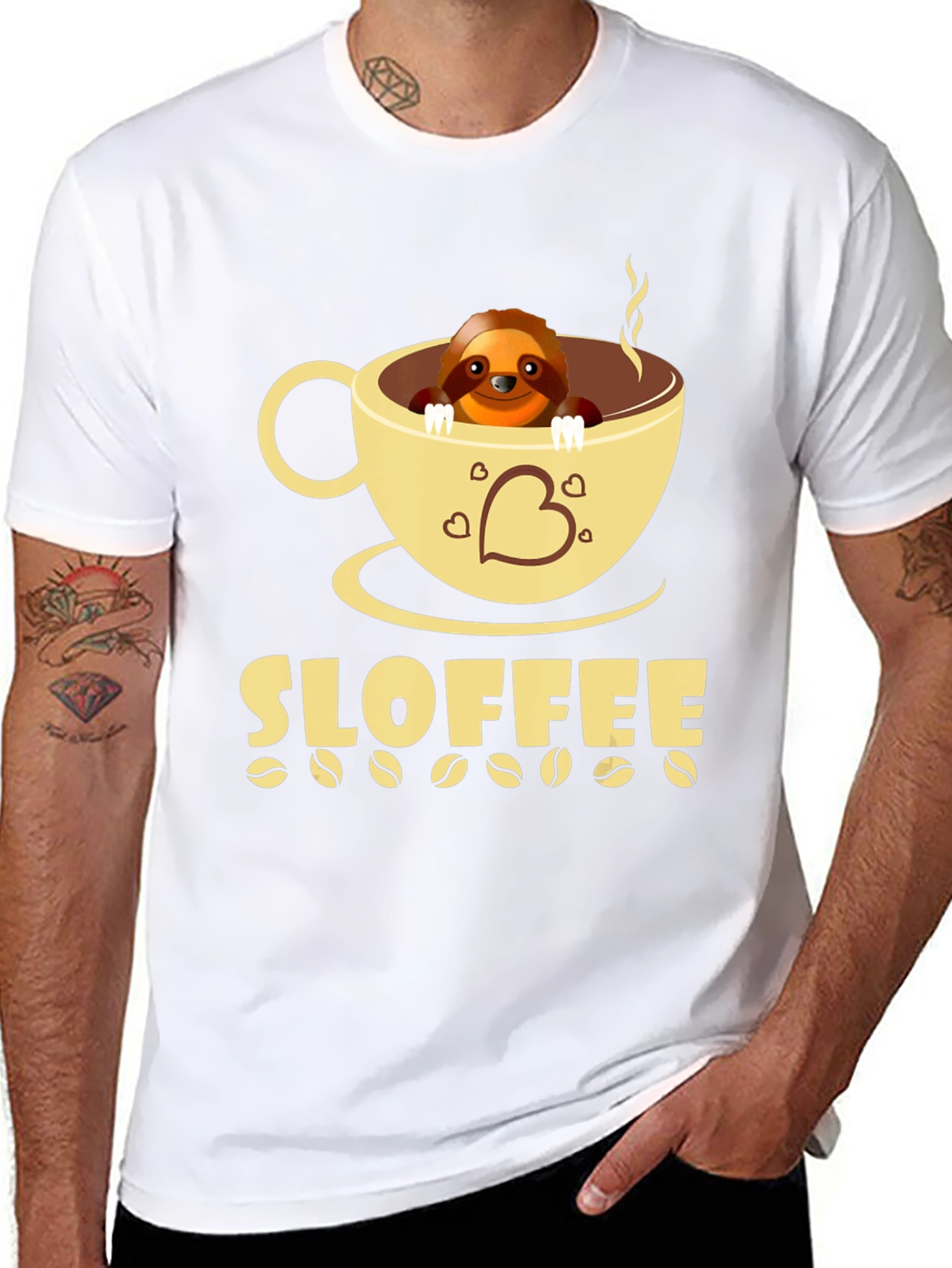 Sloffee Sloth Coffee T-Shirt Cute Animal Tee
