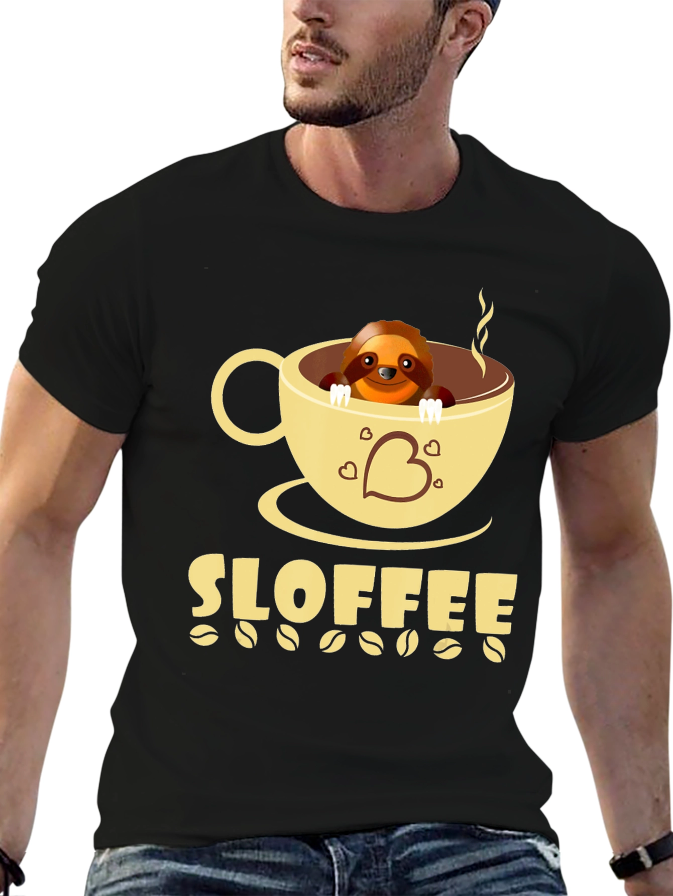 Sloffee Sloth Coffee T-Shirt Cute Animal Tee