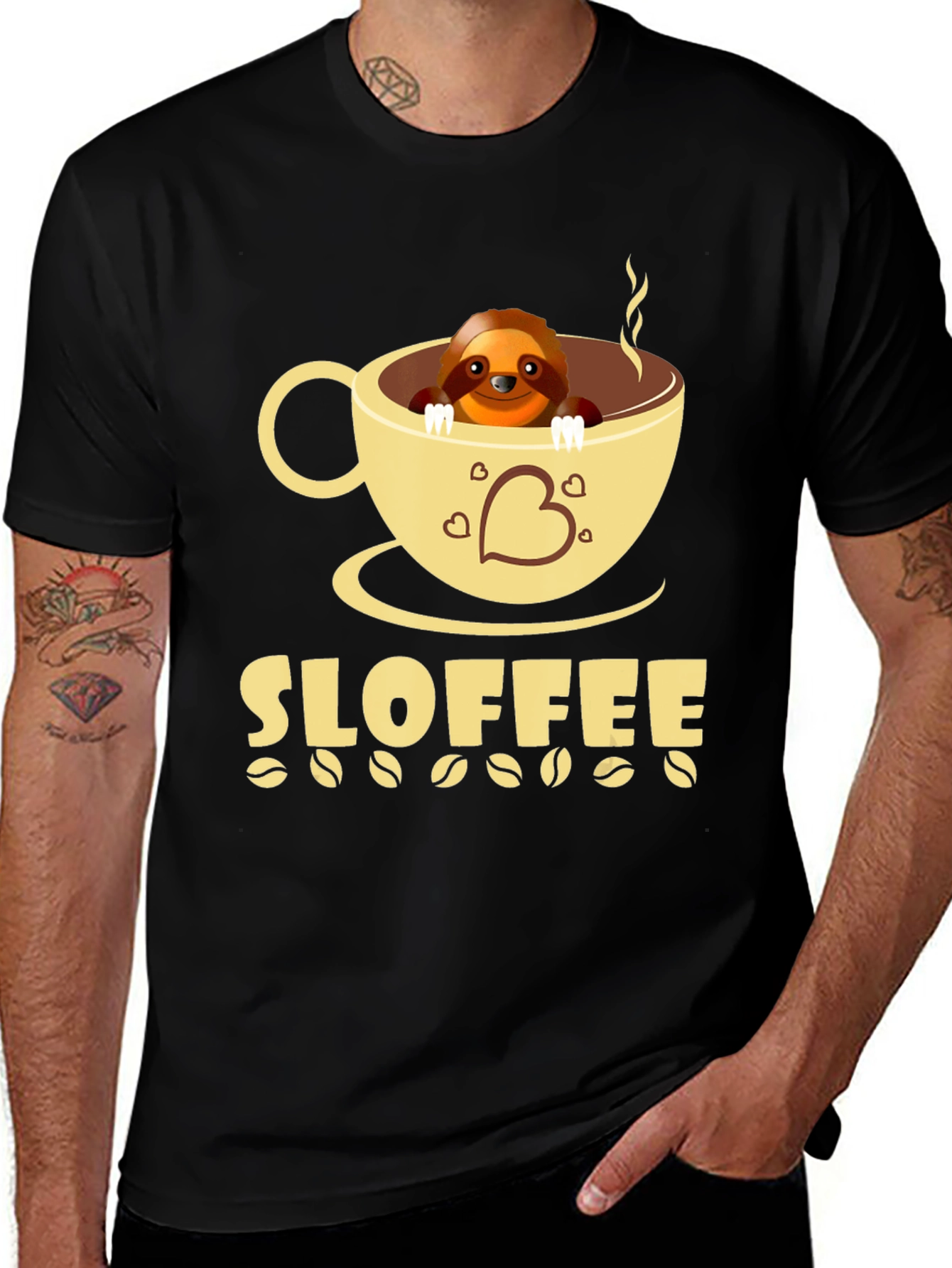 Sloffee Sloth Coffee T-Shirt Cute Animal Tee