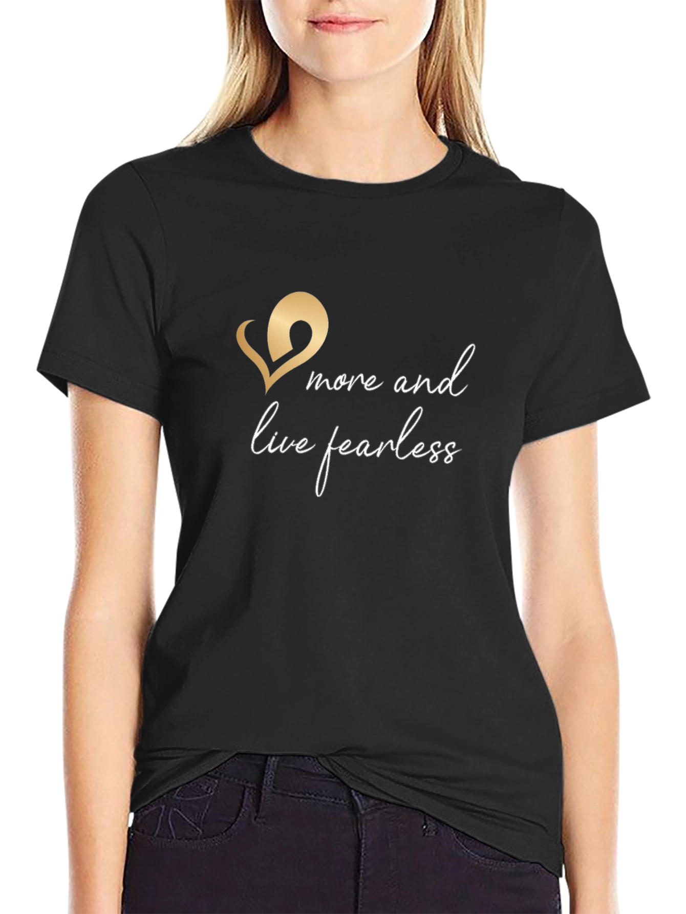 Live Fearless Black Tee
