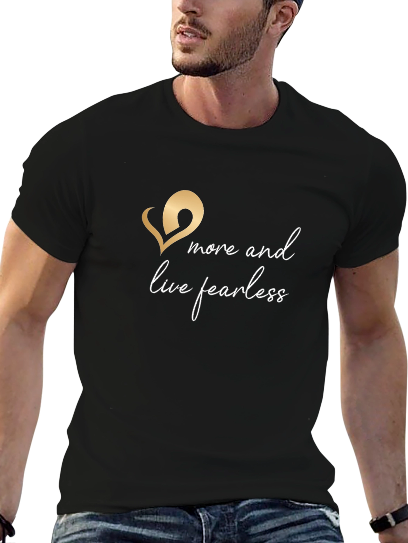 Live Fearless Black Tee