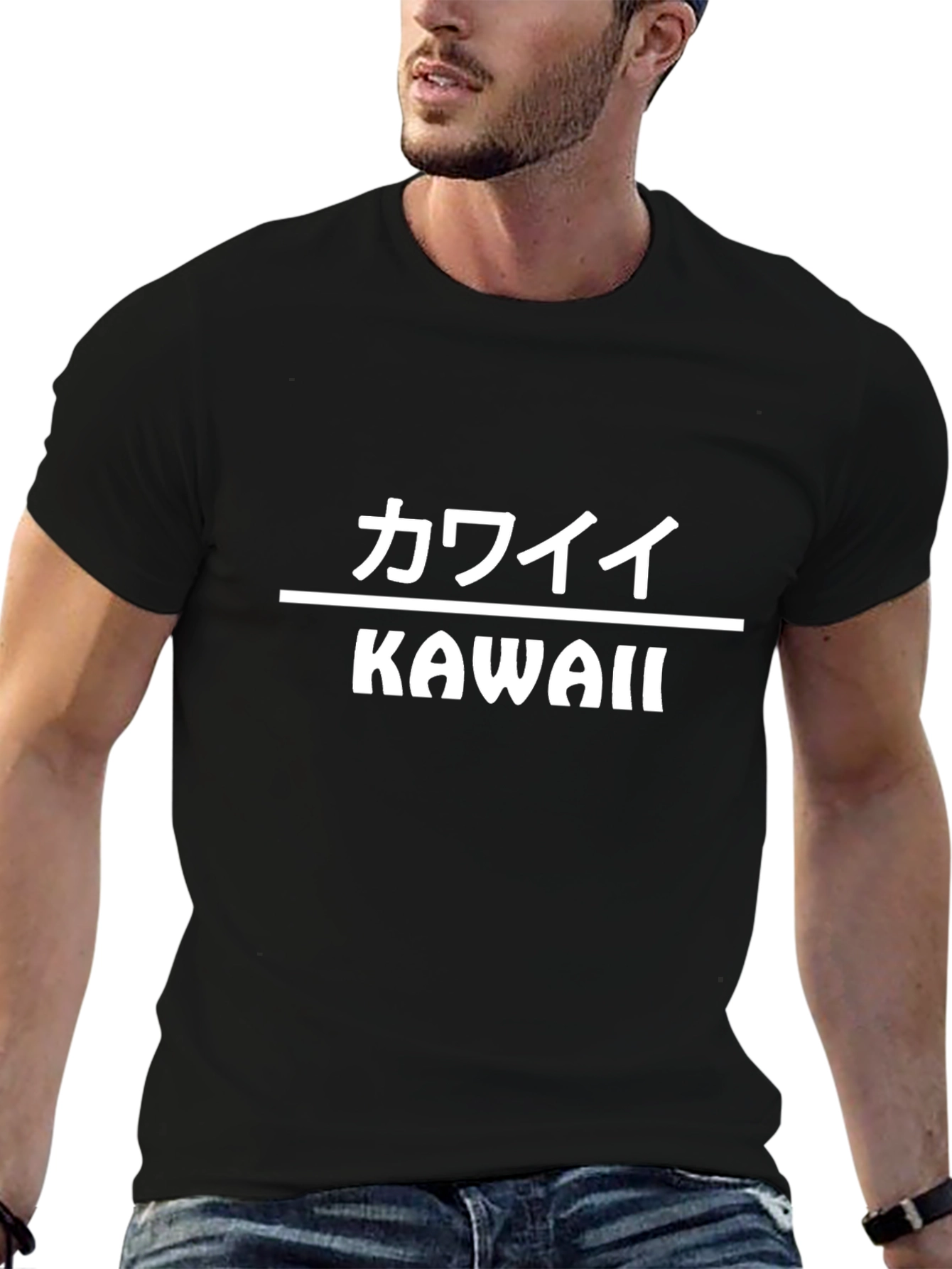 Kawaii Black T-Shirt - Japanese Aesthetic Style