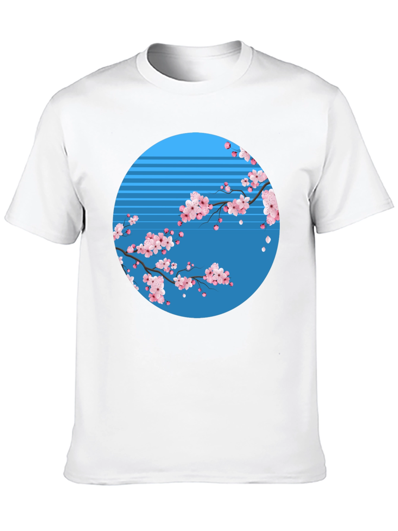 Cherry Blossom Graphic Tee - Black Cotton
