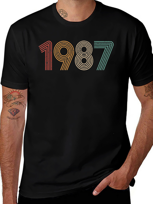 Vintage 1987 Graphic Tee - Retro Style Birthday Gift