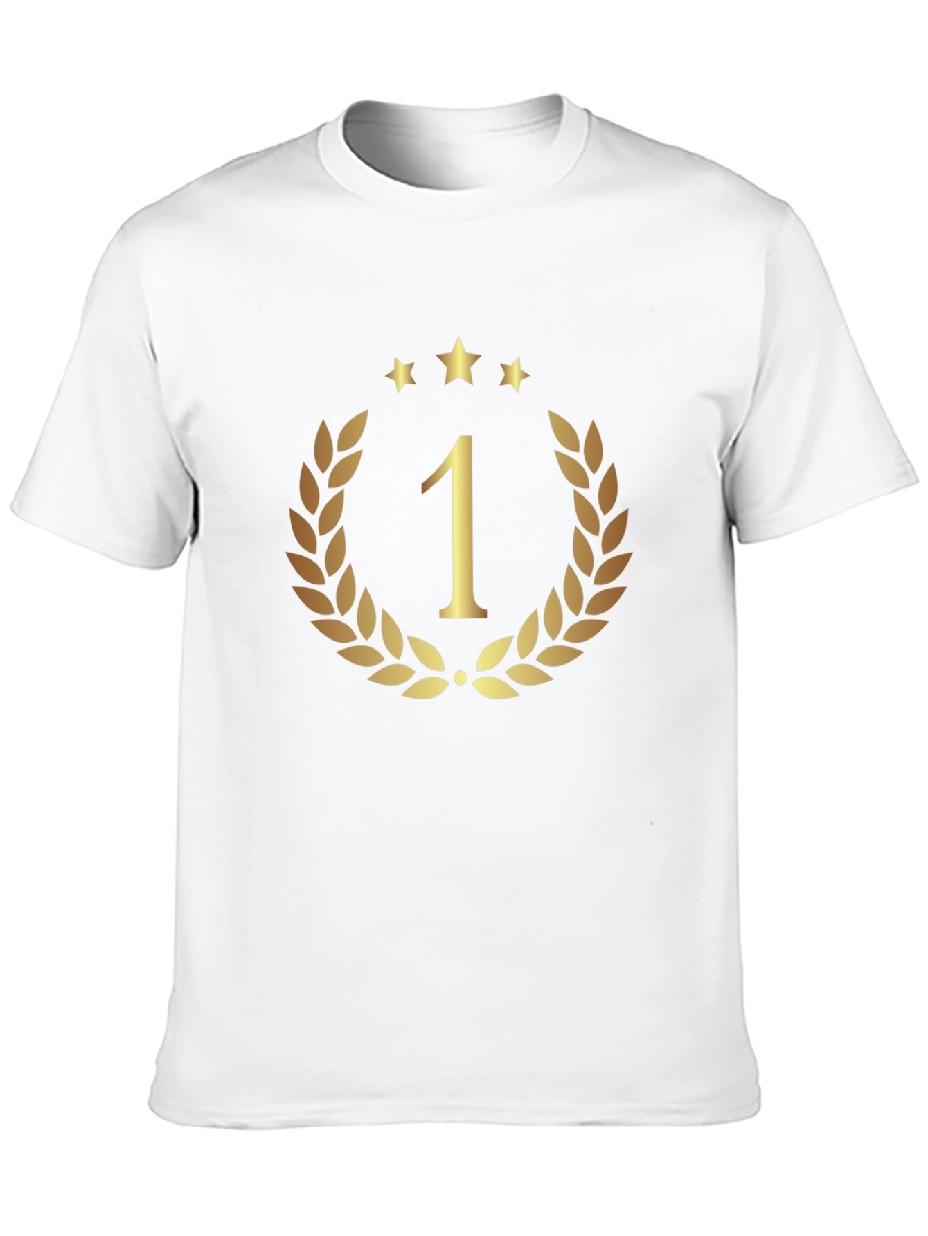 Champion #1 T-Shirt - Golden Laurel Wreath & Stars