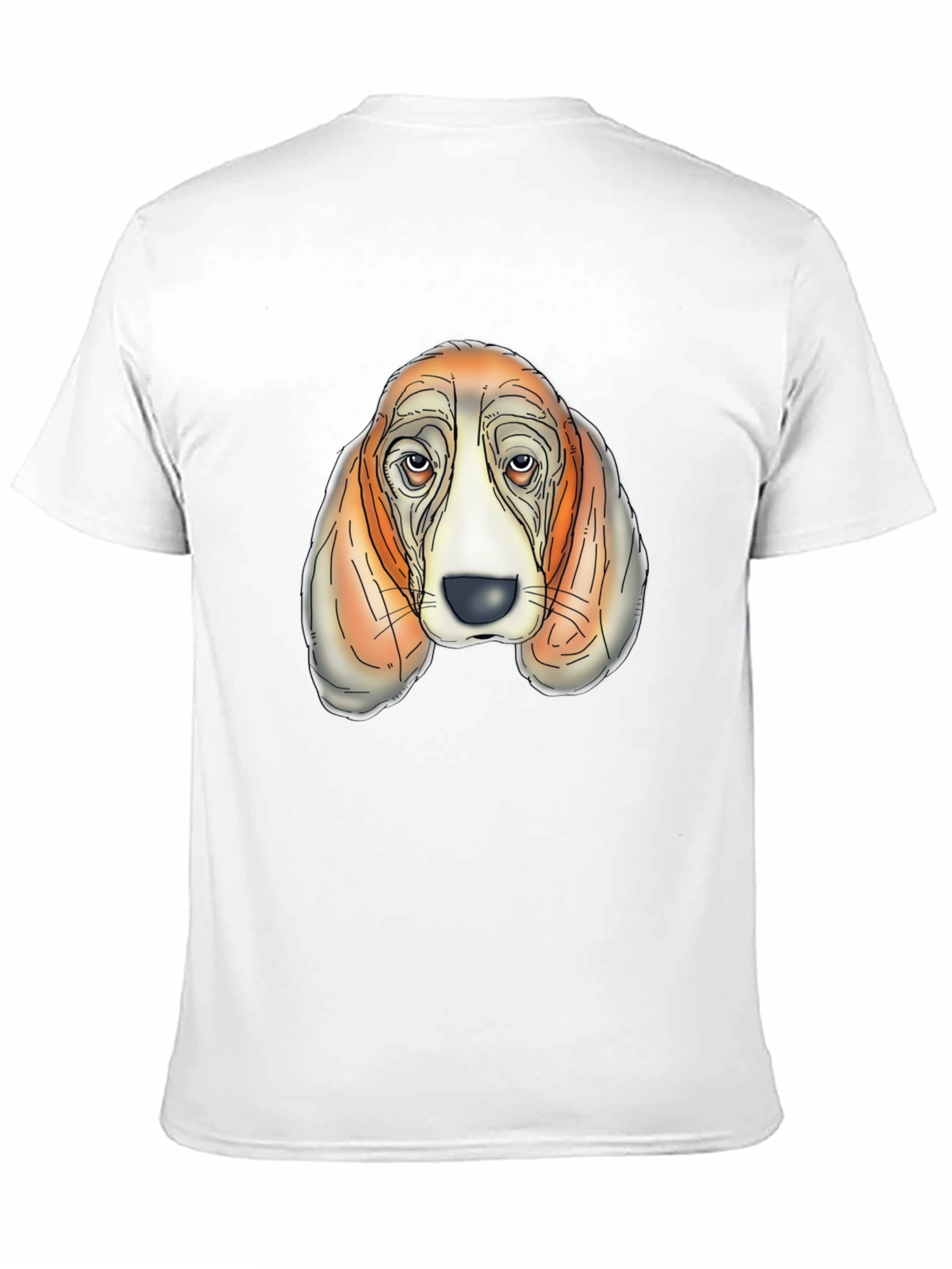Basset Hound Graphic Tee - Mens Black T-Shirt