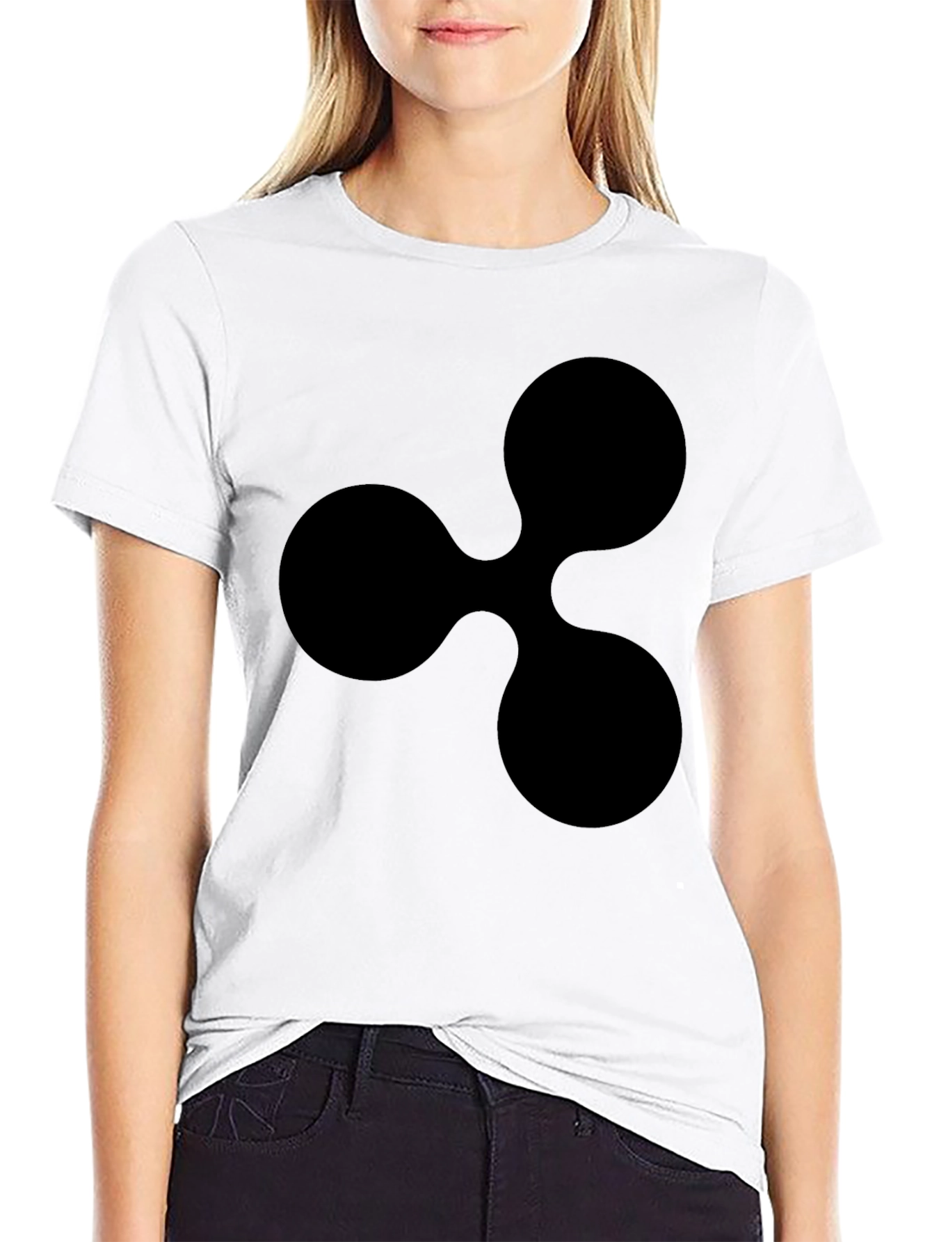 Black Ripple Logo T-Shirt - Crypto Fan Apparel