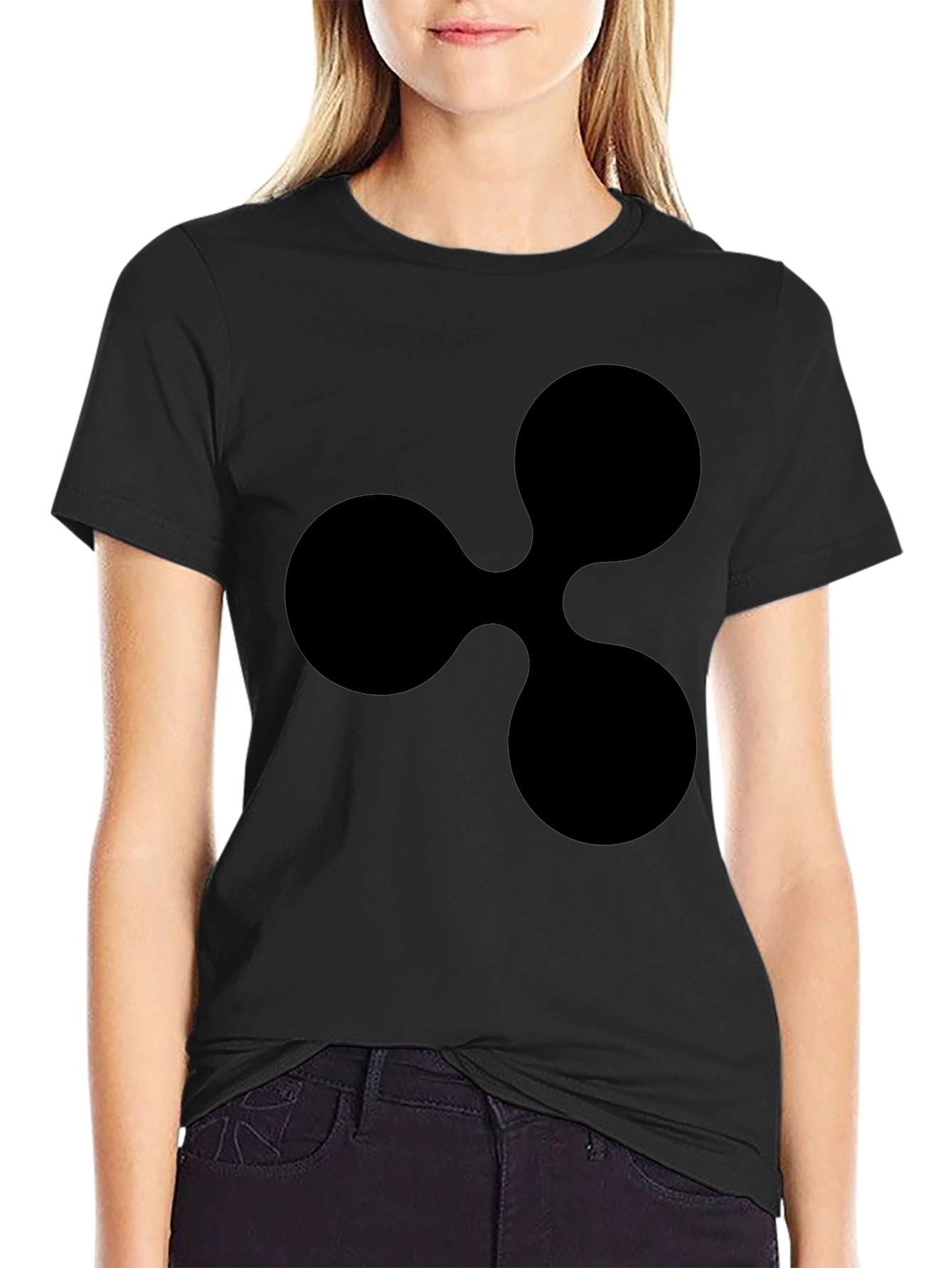 Black Ripple Logo T-Shirt - Crypto Fan Apparel
