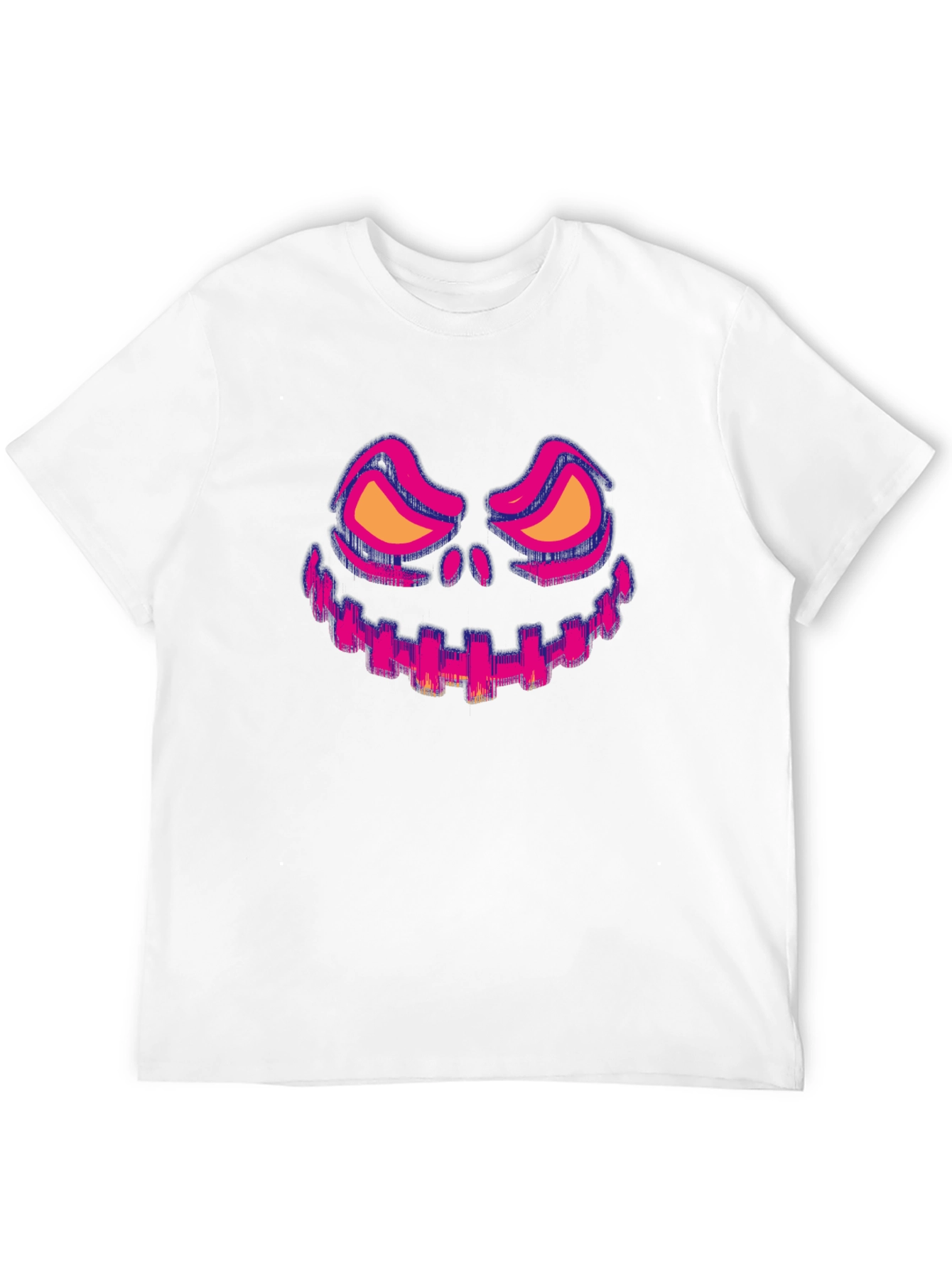 Halloween Face Graphic Tee - Black