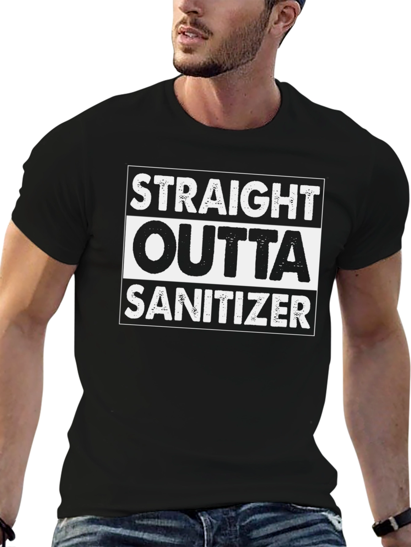 Straight Outta Sanitizer Black T-Shirt