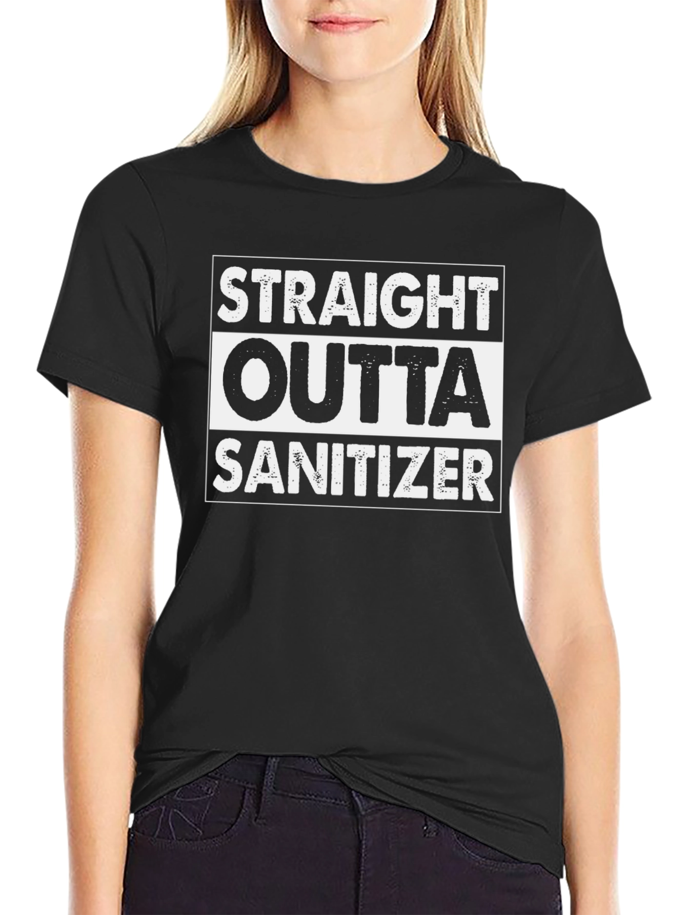 Straight Outta Sanitizer Black T-Shirt