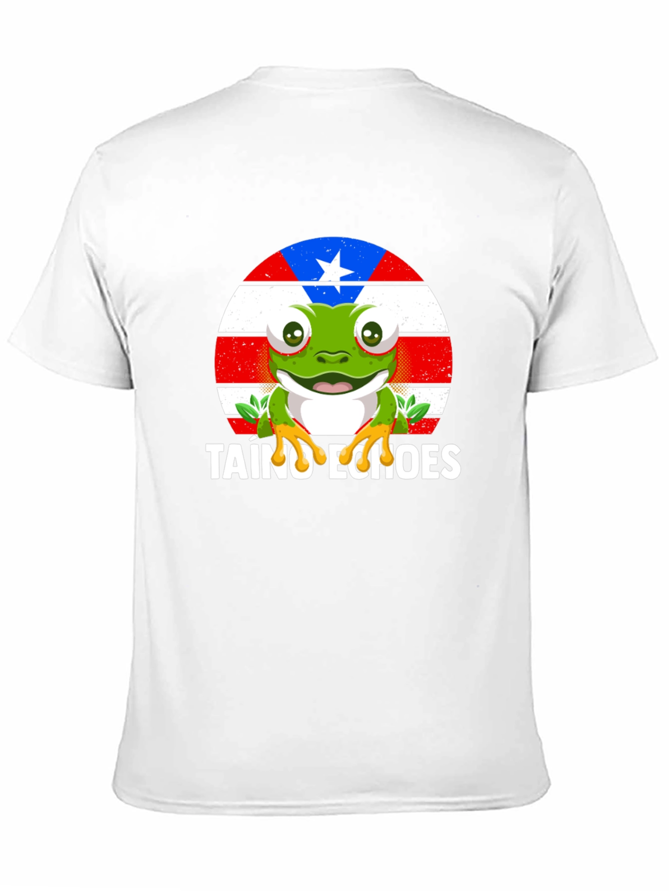 Taino Echoes Frog Graphic Tee - Black Cotton Blend
