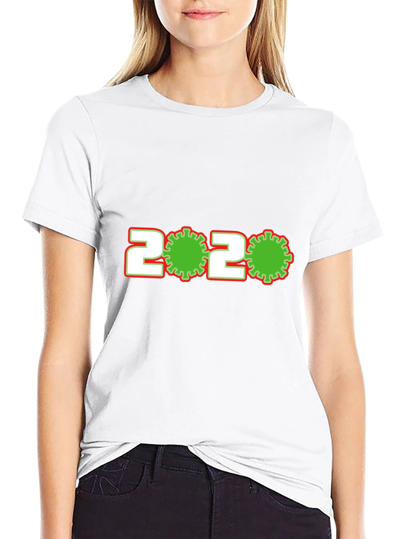 Novelty 2020 Virus Graphic Tee - Black