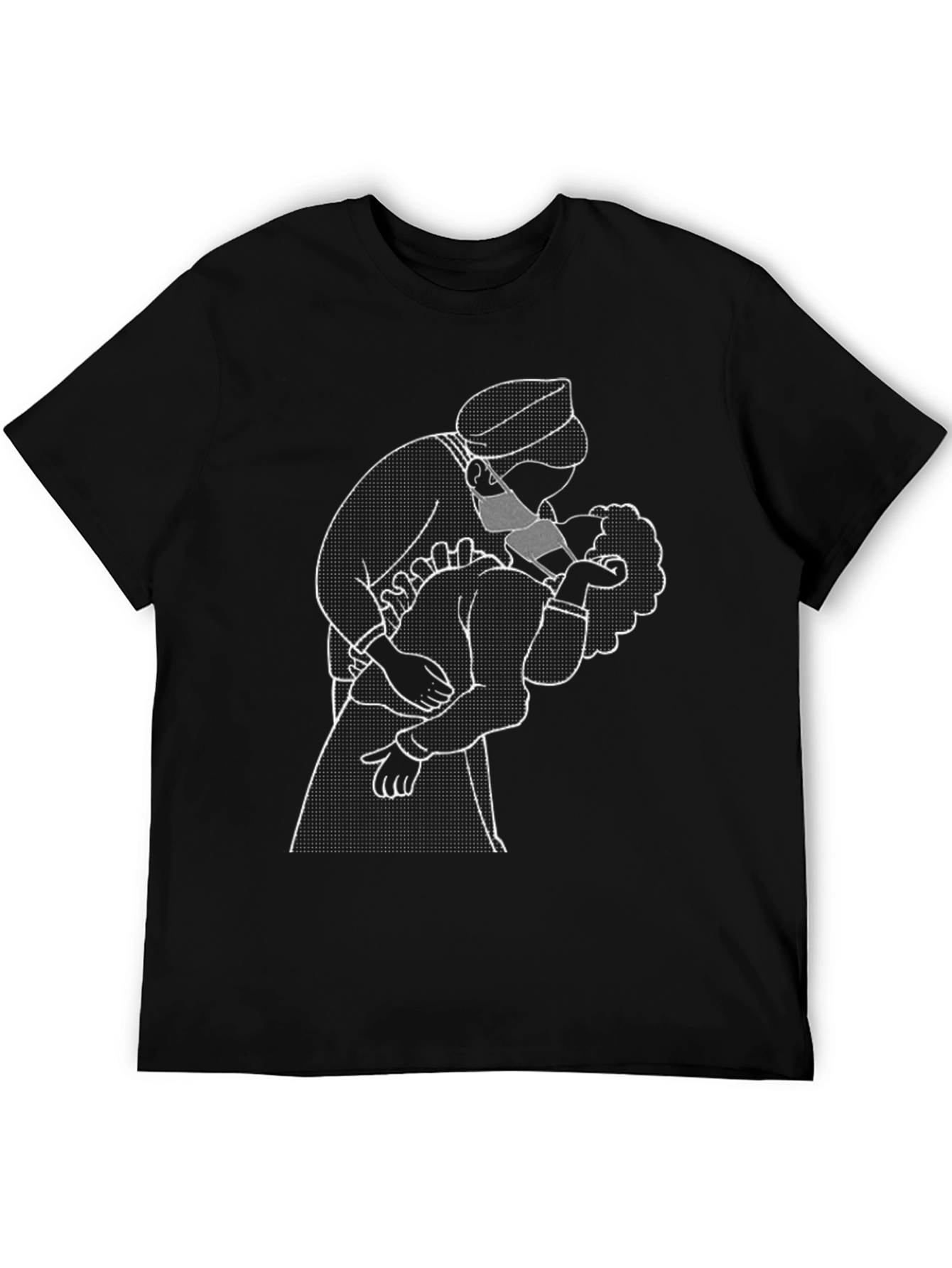 Masked Kiss Graphic Tee - Black