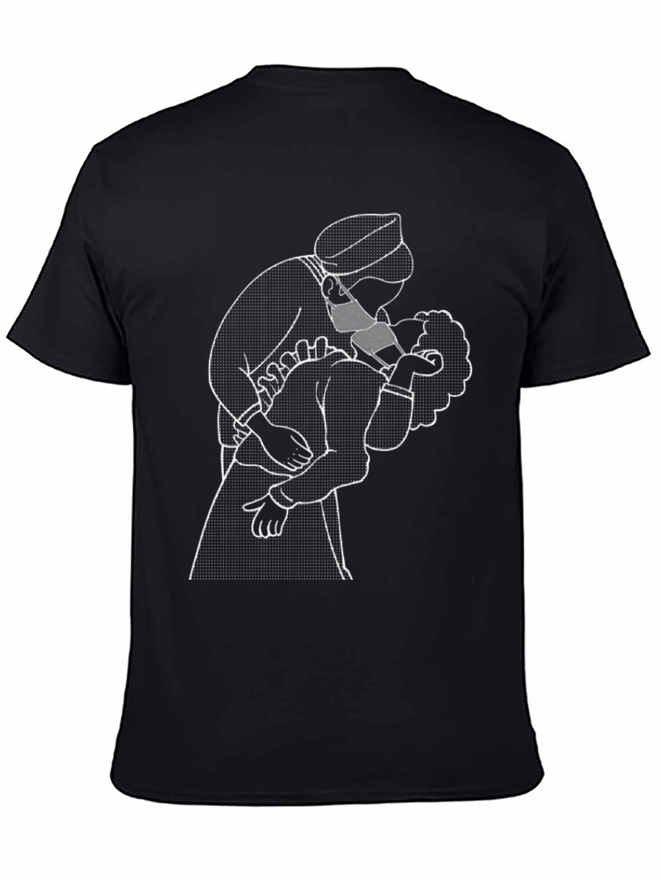 Masked Kiss Graphic Tee - Black