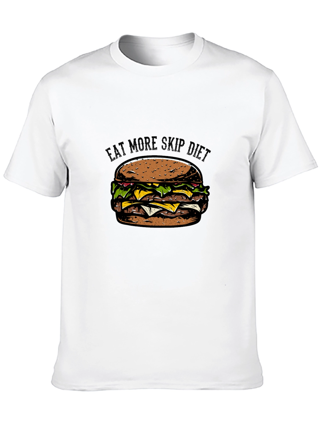 Eat More Skip Diet Black T-Shirt