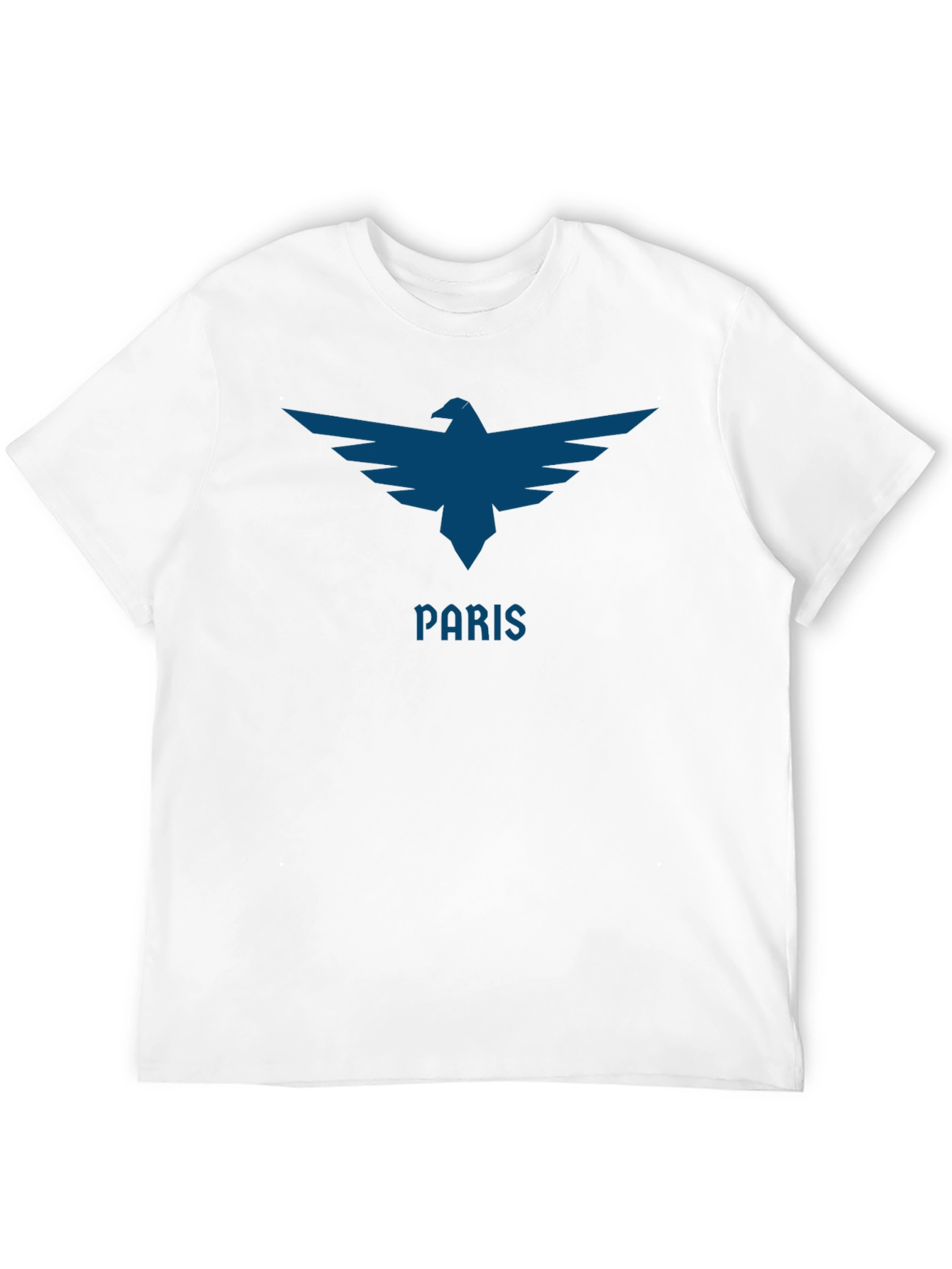 Paris Eagle Graphic Tee - Sleek Black Cotton T-Shirt