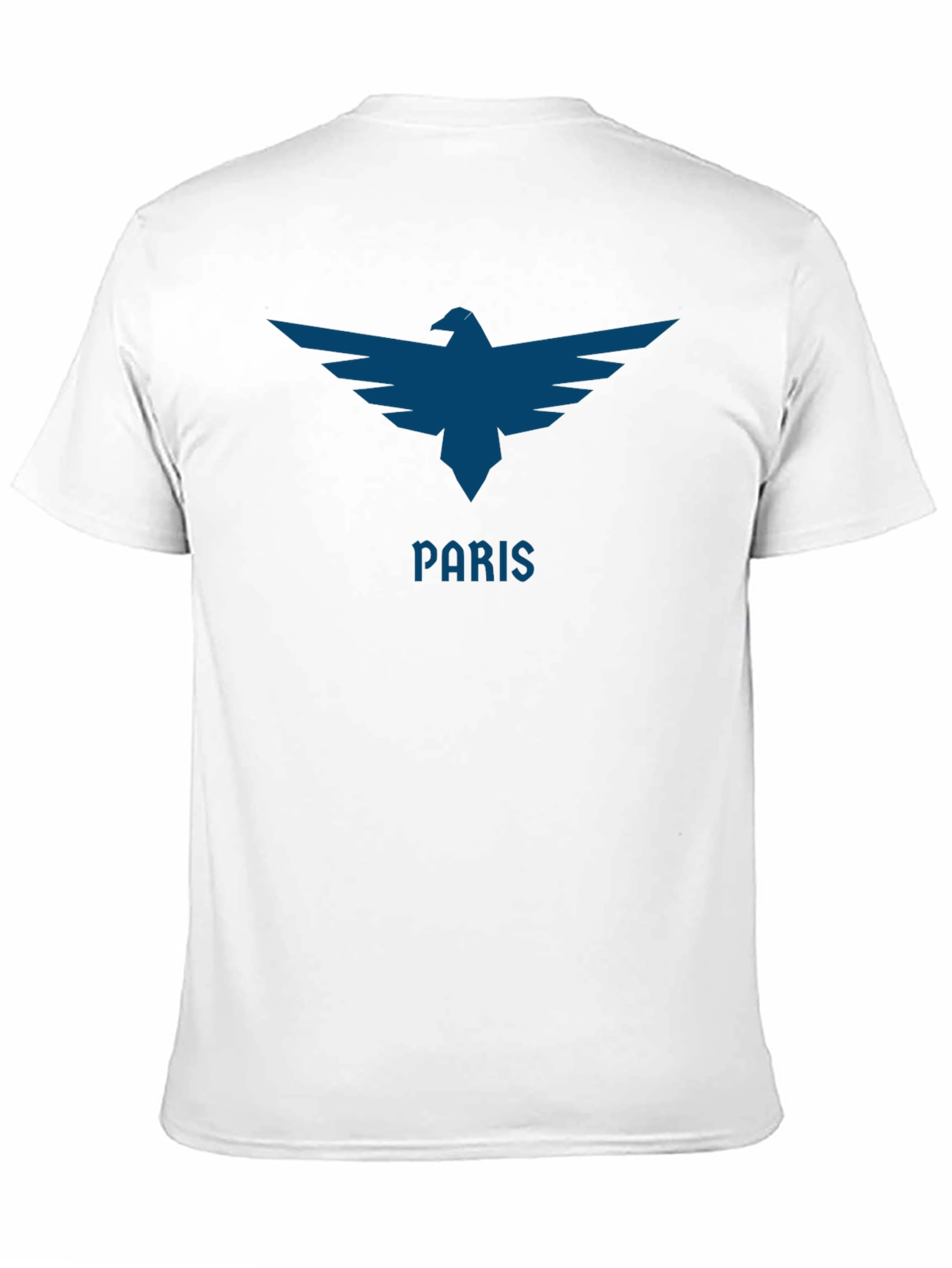 Paris Eagle Graphic Tee - Sleek Black Cotton T-Shirt
