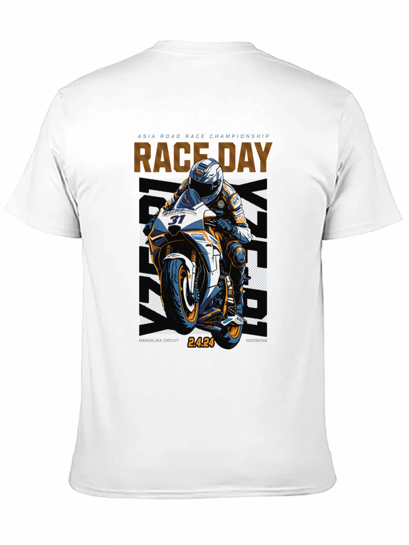 Race Day Motorcycle Graphic T-Shirt