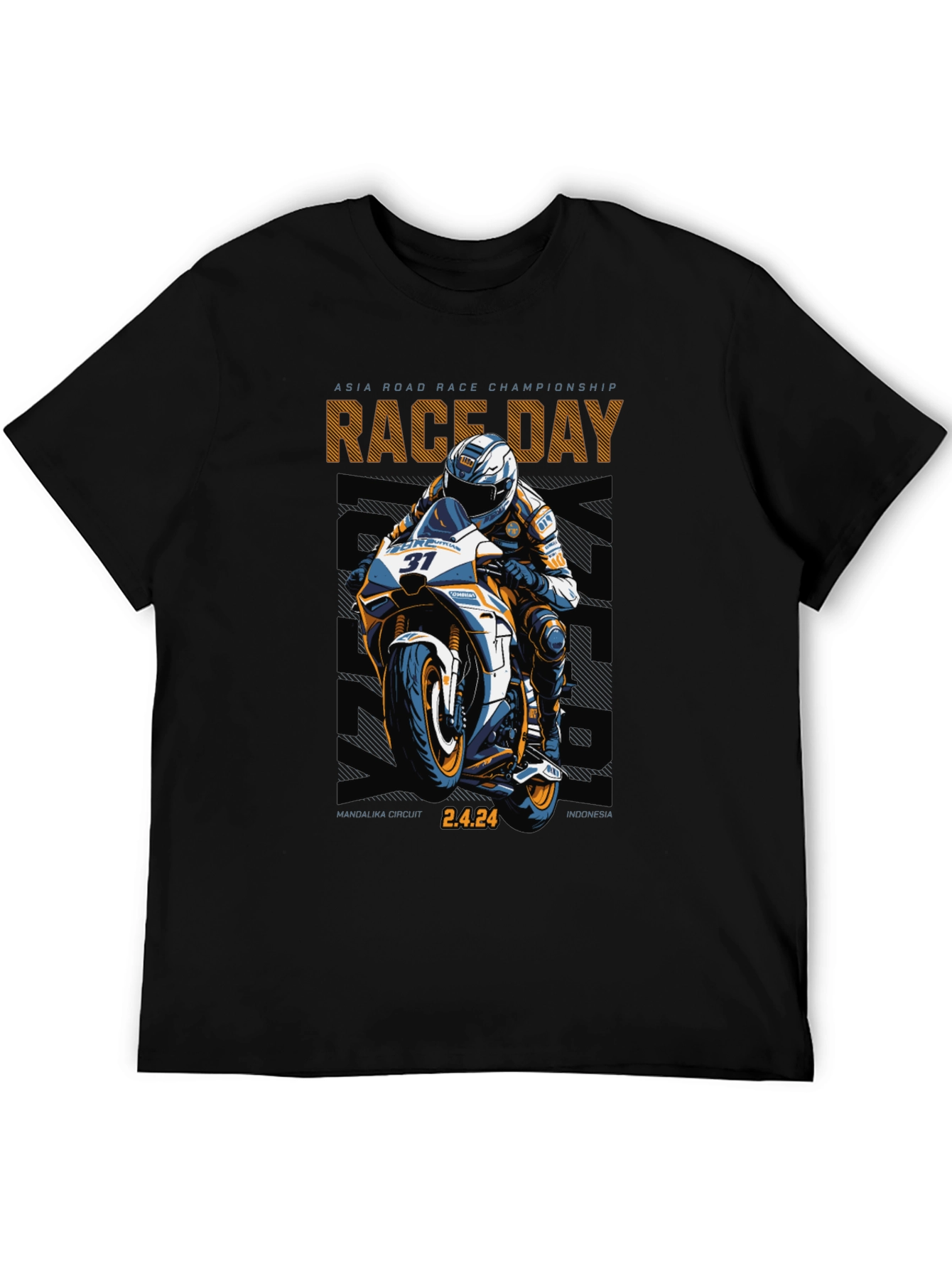 Race Day Motorcycle Graphic T-Shirt