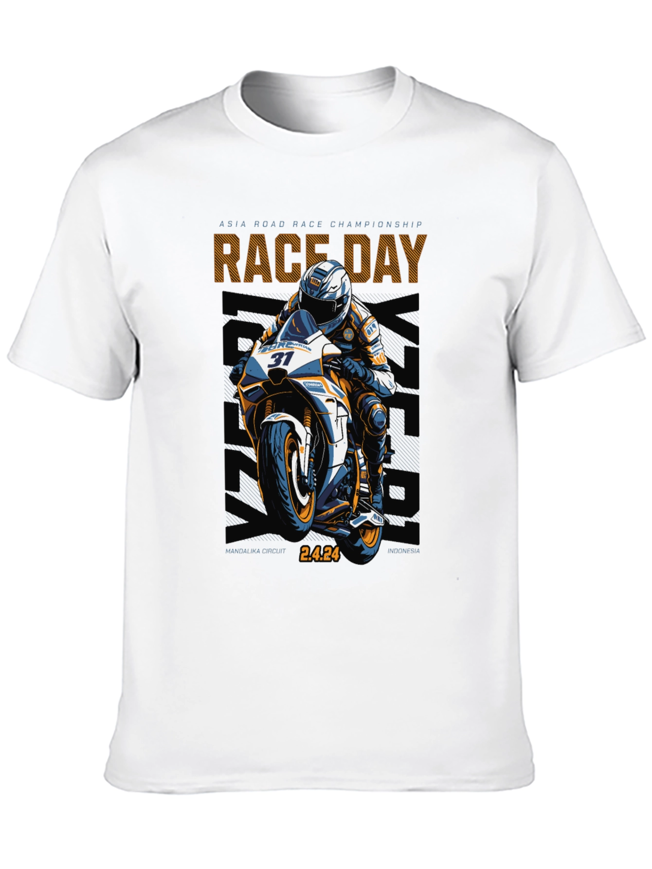 Race Day Motorcycle Graphic T-Shirt