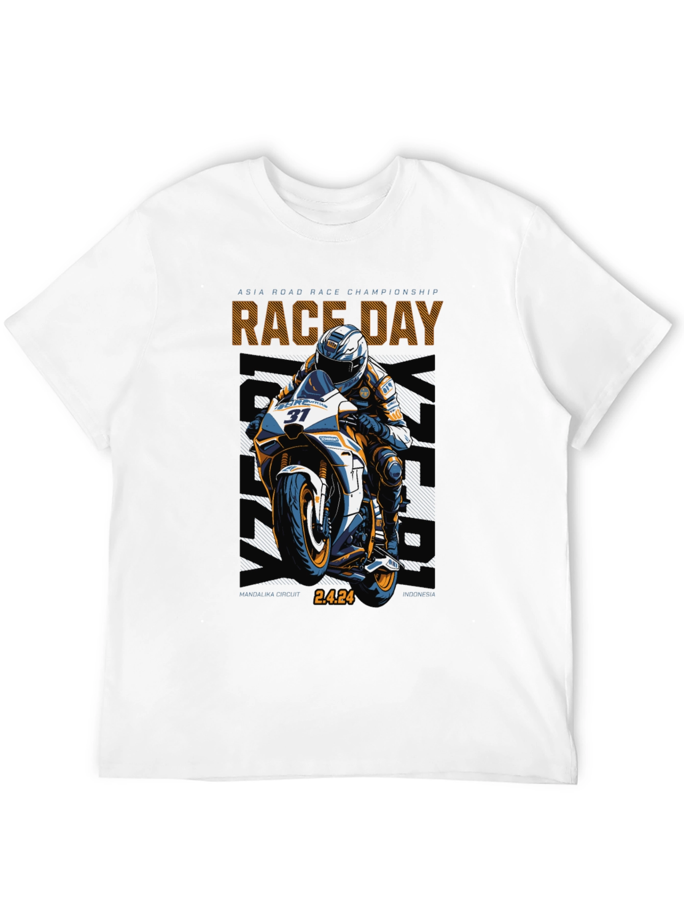 Race Day Motorcycle Graphic T-Shirt