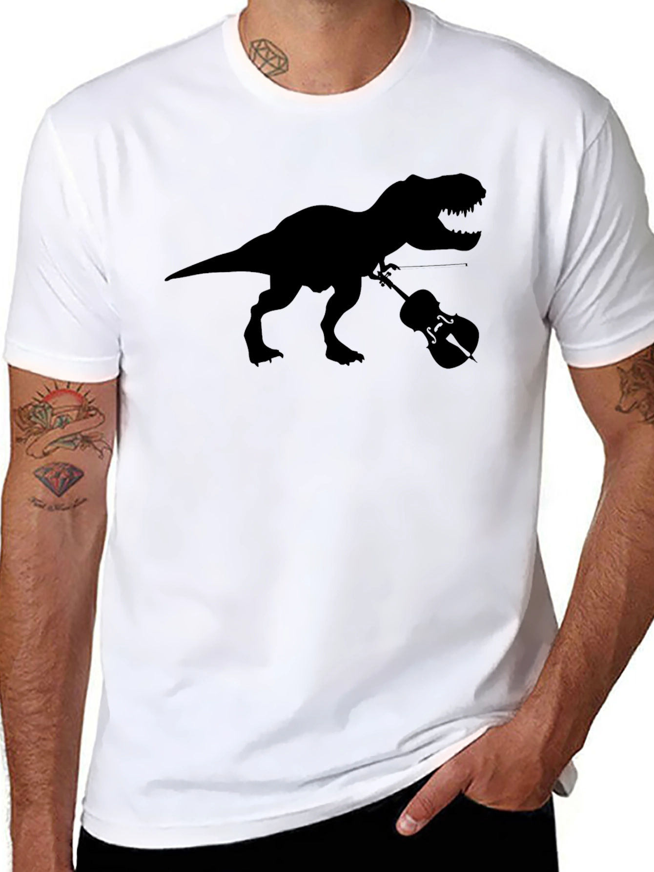 Dino Violist Black T-Shirt