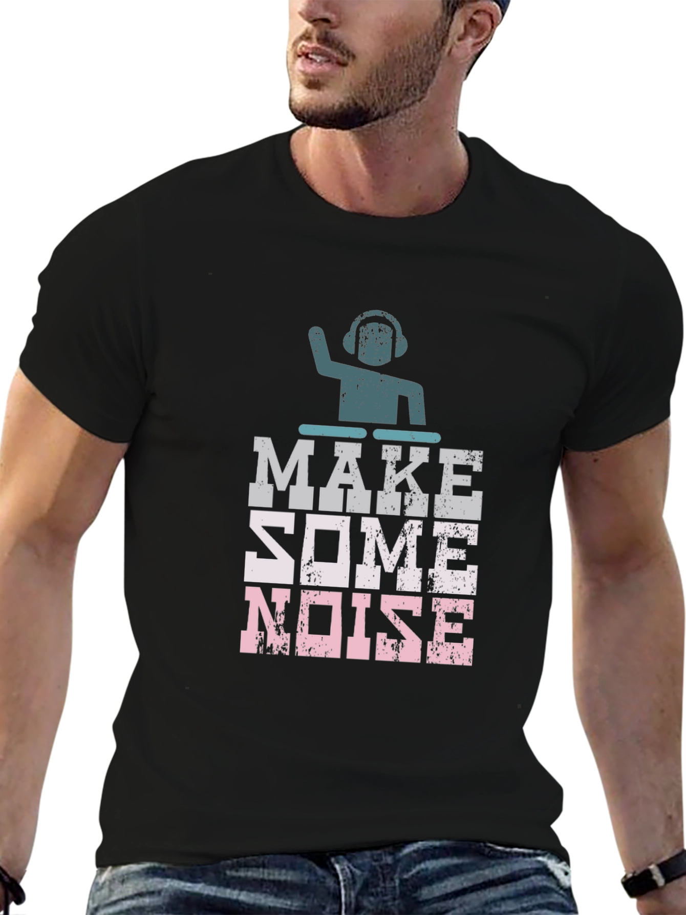 Make Some Noise DJ Graphic T-Shirt