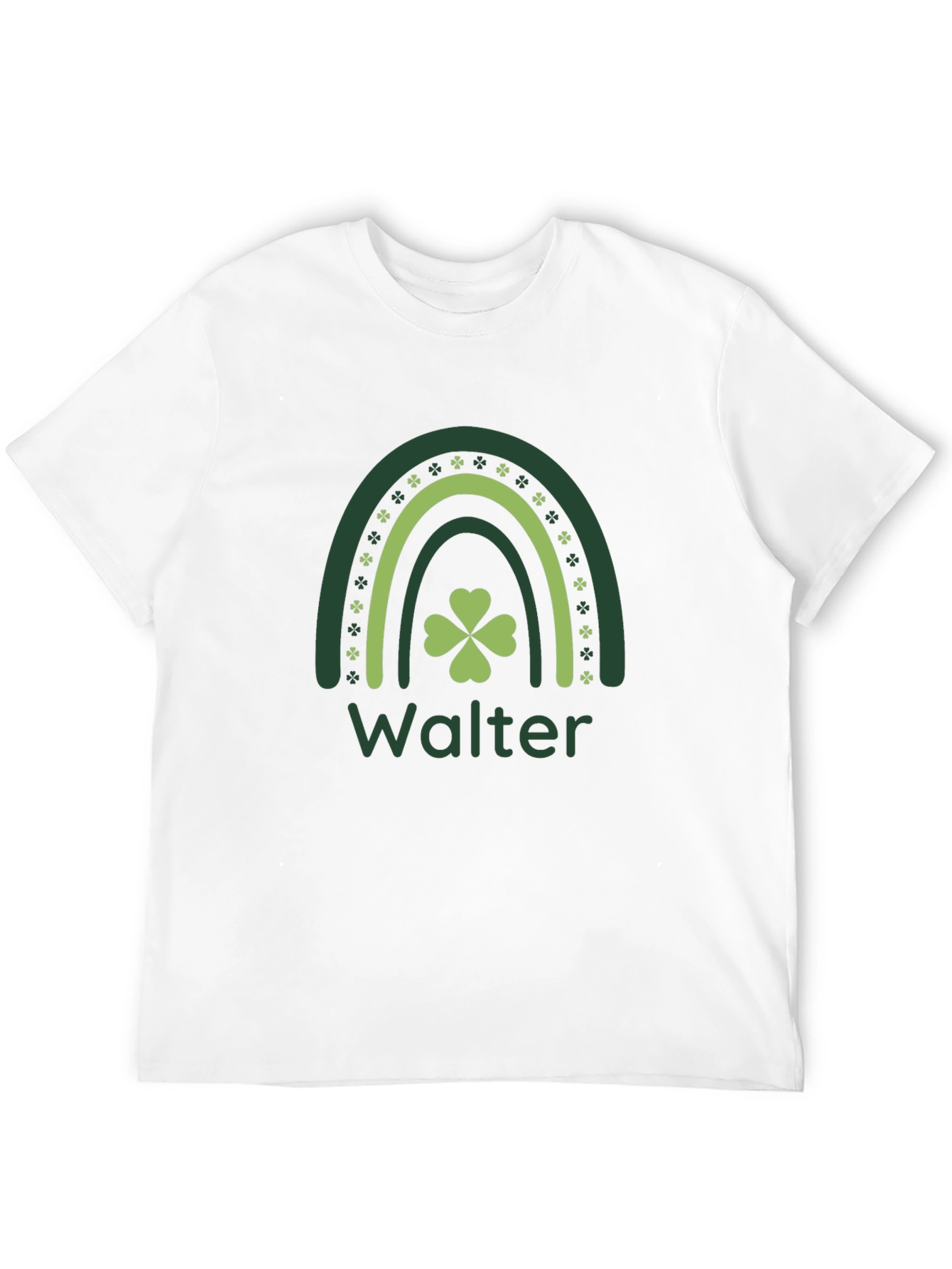 Walter Shamrock Rainbow Personalized St. Patricks Day T-Shirt