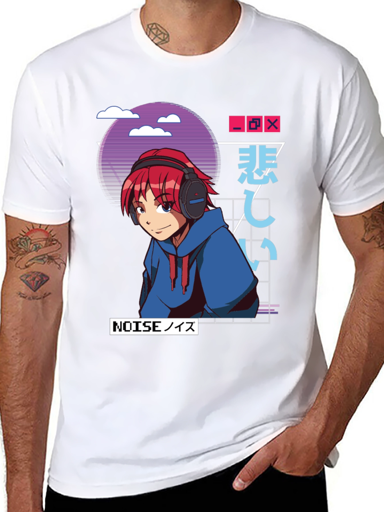 Anime Manga Graphic Tee - Noise Redhead