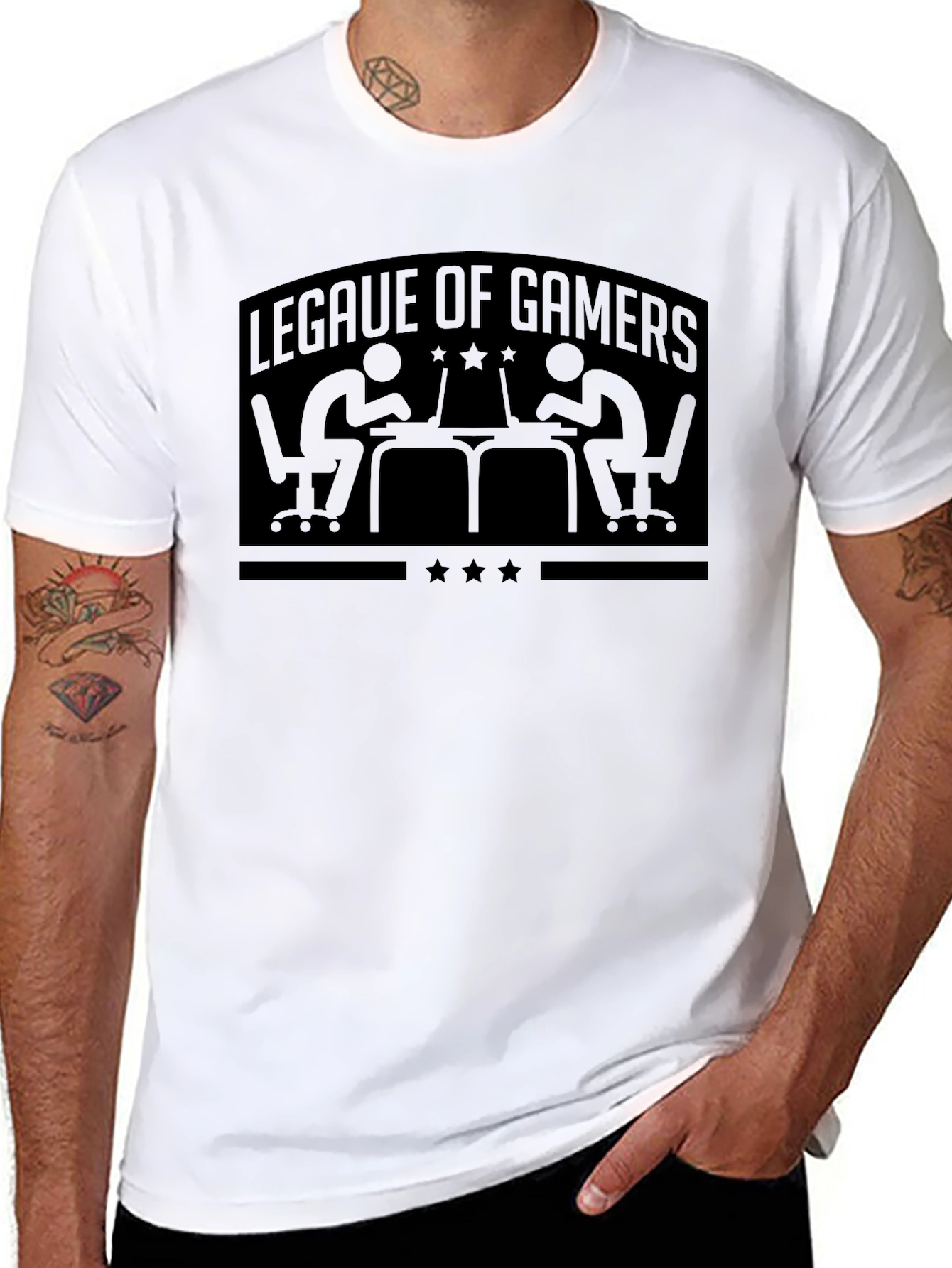 League of Gamers Graphic T-Shirt - Black
