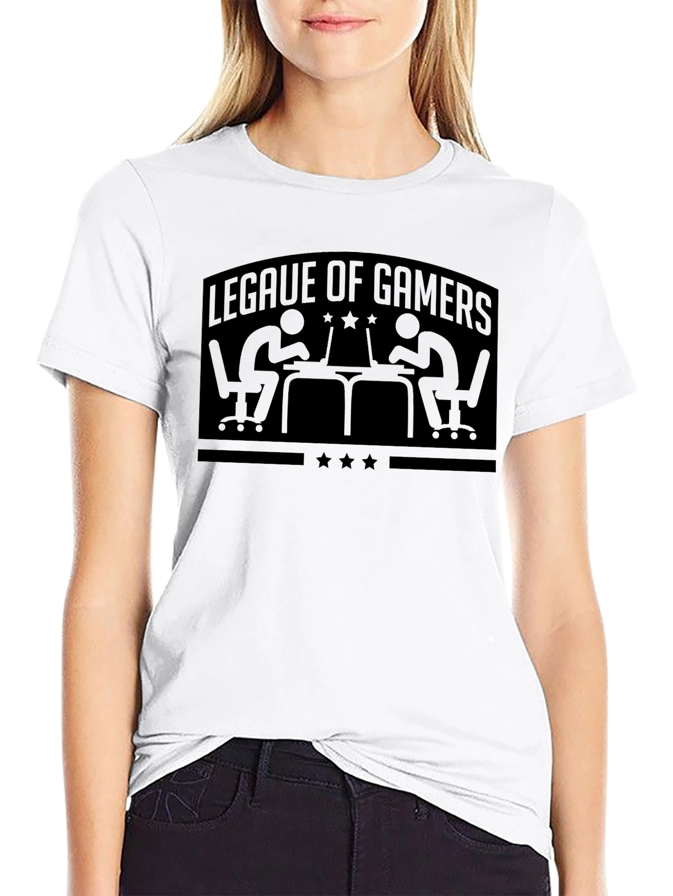 League of Gamers Graphic T-Shirt - Black