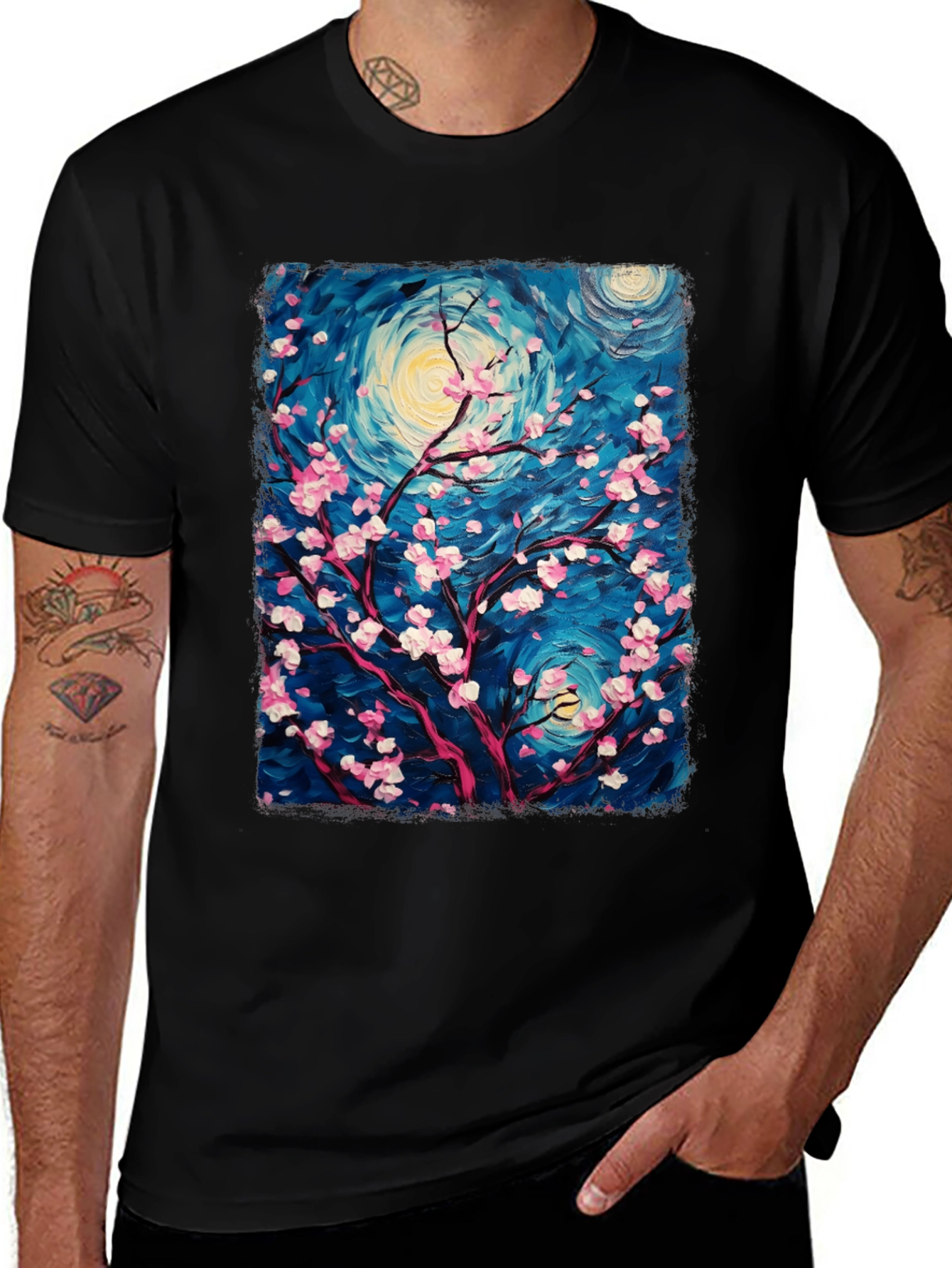 Blossom Night T-Shirt - Artistic Design