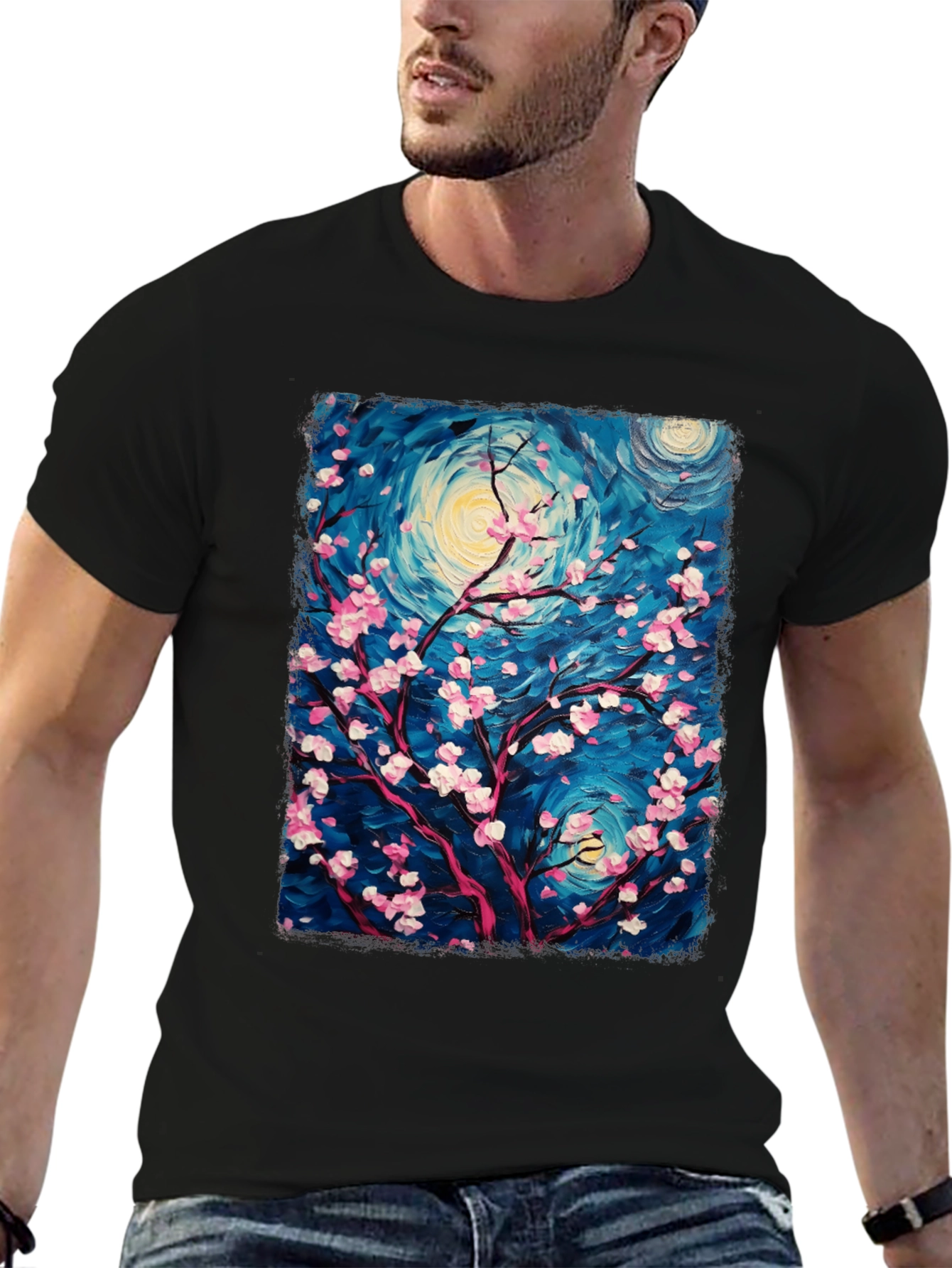 Blossom Night T-Shirt - Artistic Design