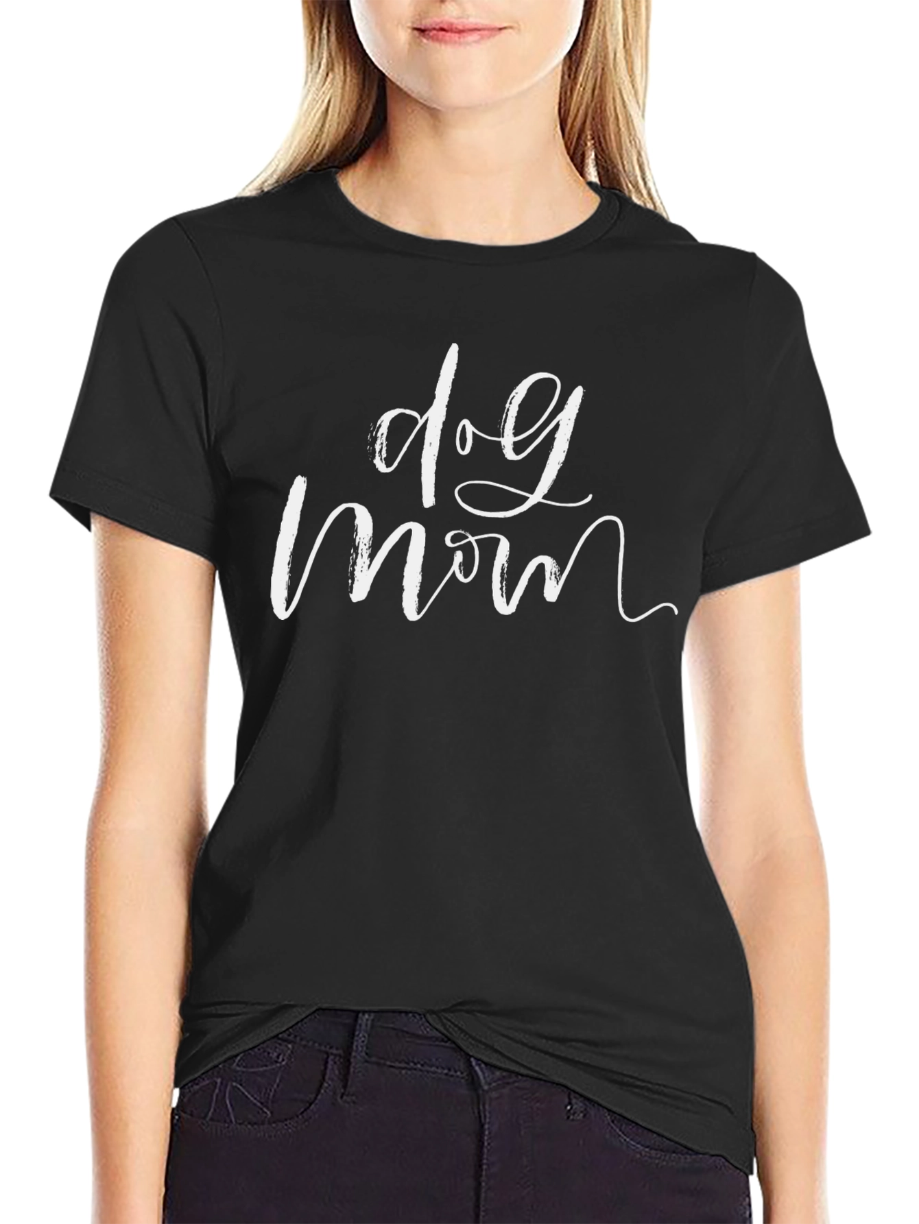 Dog Mom Black T-Shirt - Casual Comfort
