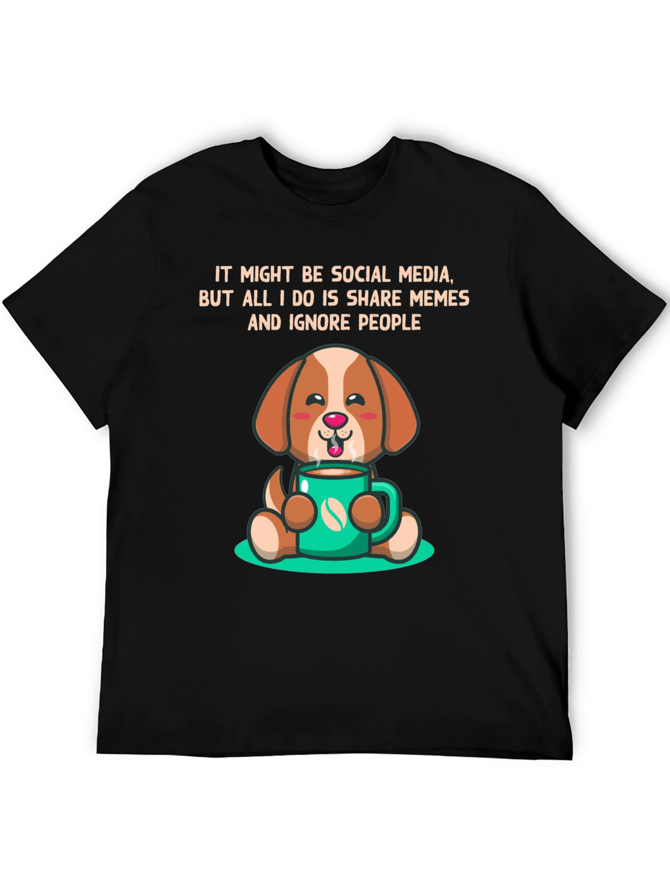 Funny Social Media Dog Lover T-Shirt